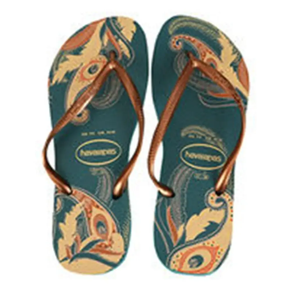 Chinelo Ad Havaianas Slim Organic Petroleo