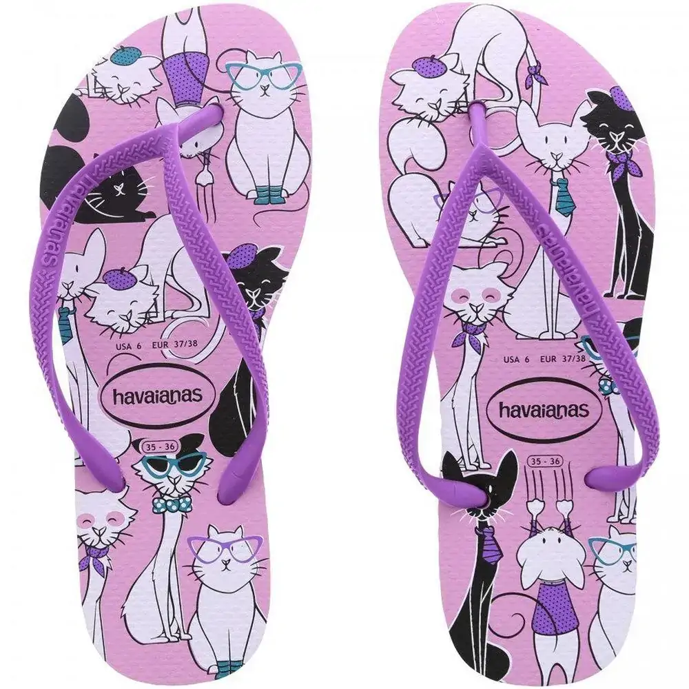 Chinelo Ad Havaianas Slim Pets Bg Palha/azul