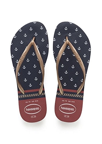 Chinelo Ad Havaianas Slim Nautical Mar/verm