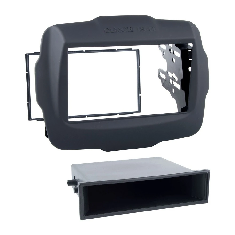 Moldura de Som 1/2 Din Emborrachado Preto - LUDOVICO 7212P