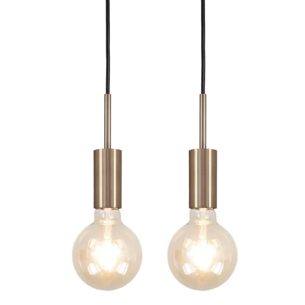 Kit 2 Luminárias Pendente Infinite Bronze Luxo Sala Cozinha