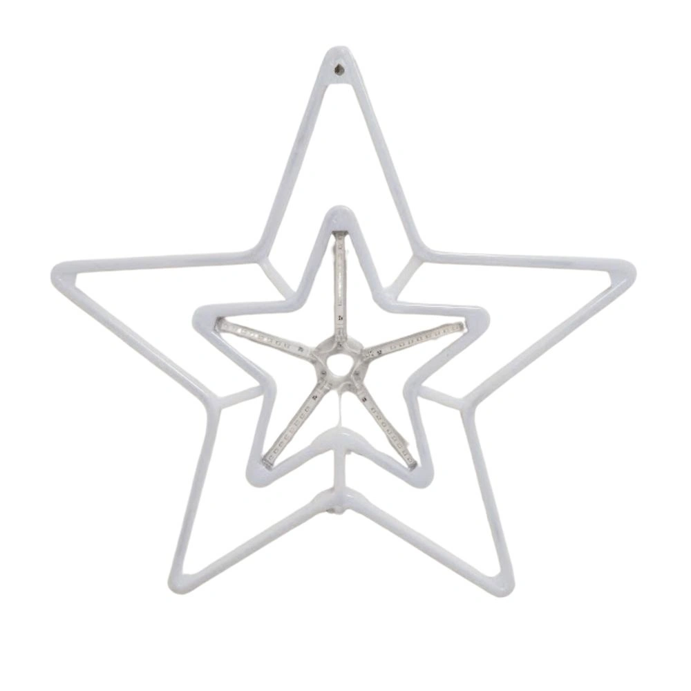 Desenho Estrela Colorida 5 Pontas Duplas Snowfall 60cm 110v