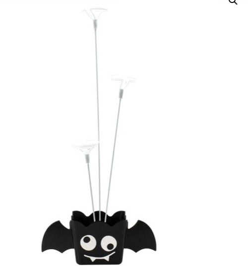 Cachepot Preto Morcego C/3 Hastes Produfest