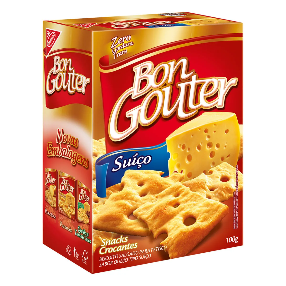 Biscoito Bon Gouter Queijo Suíço 100g