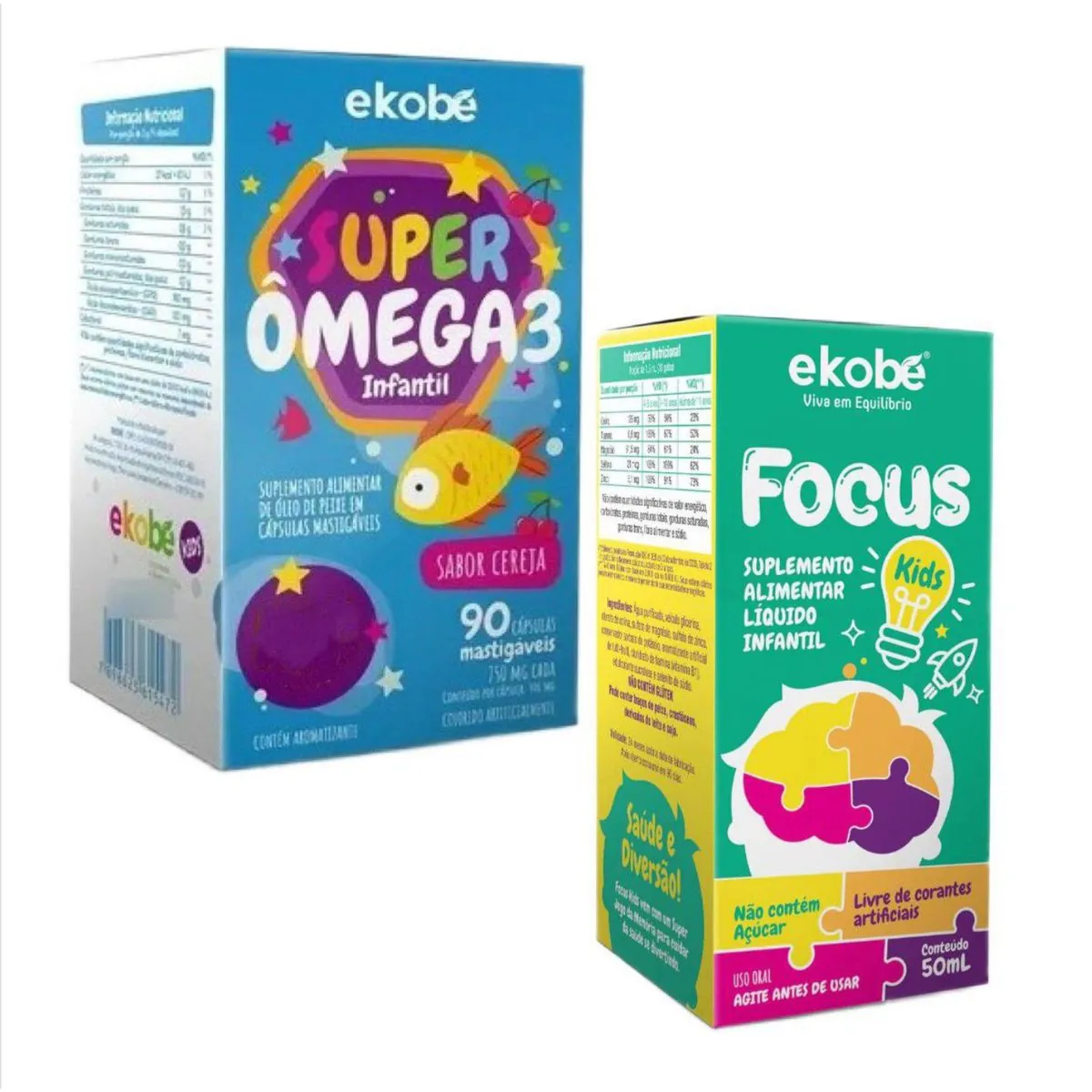 Focus Kids + Super Ômega 3 Infantil- Ekobé Kids