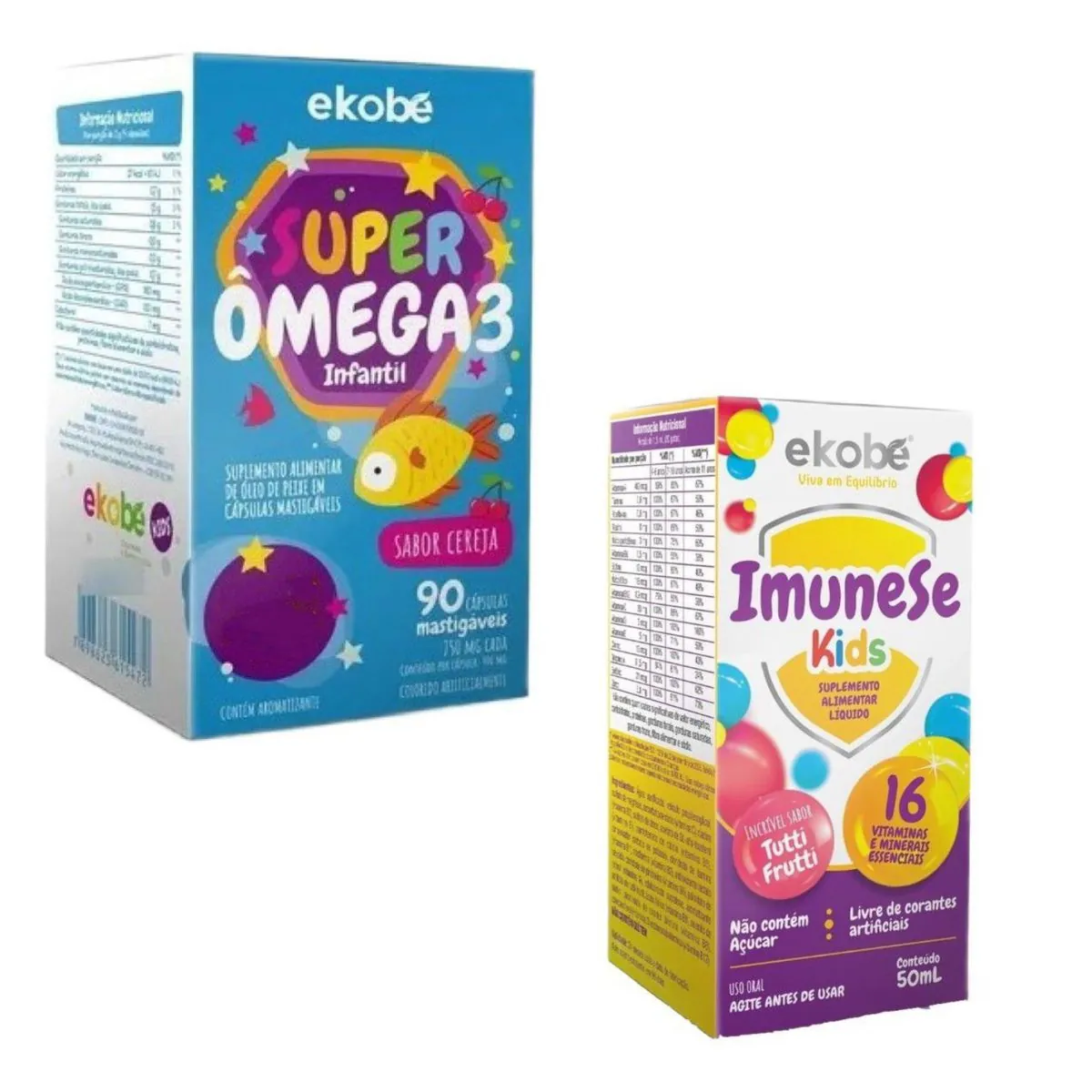 Super Ômega 3 + Imunese Kids 16 Vitaminas- Ekobé Kids