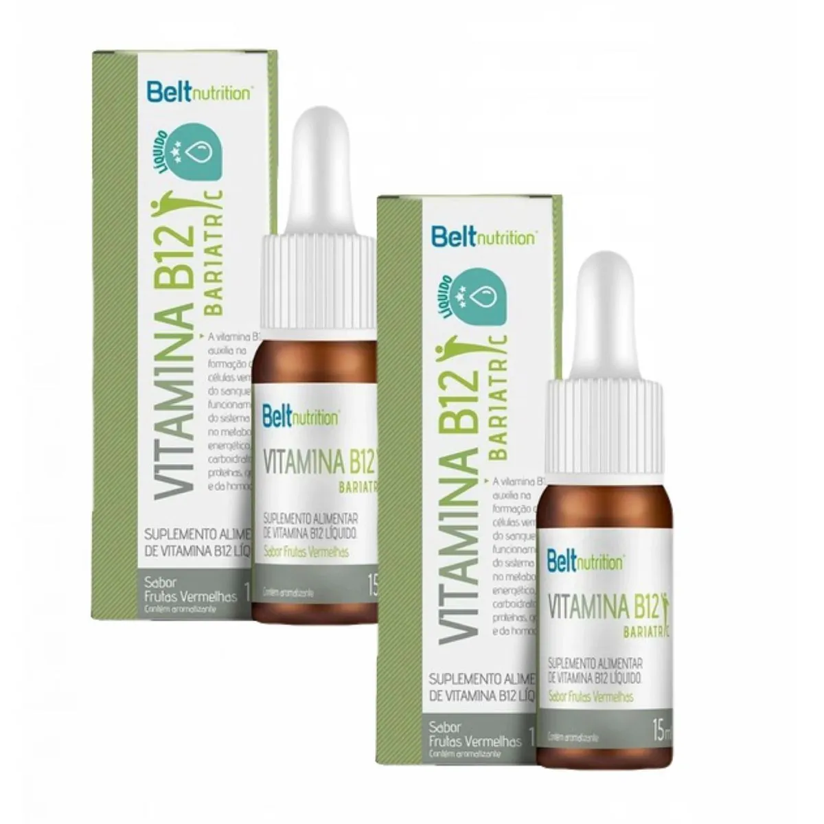 2x Belt B12 Bariatric Líquida- 15 ml- Frutas Vermelhas
