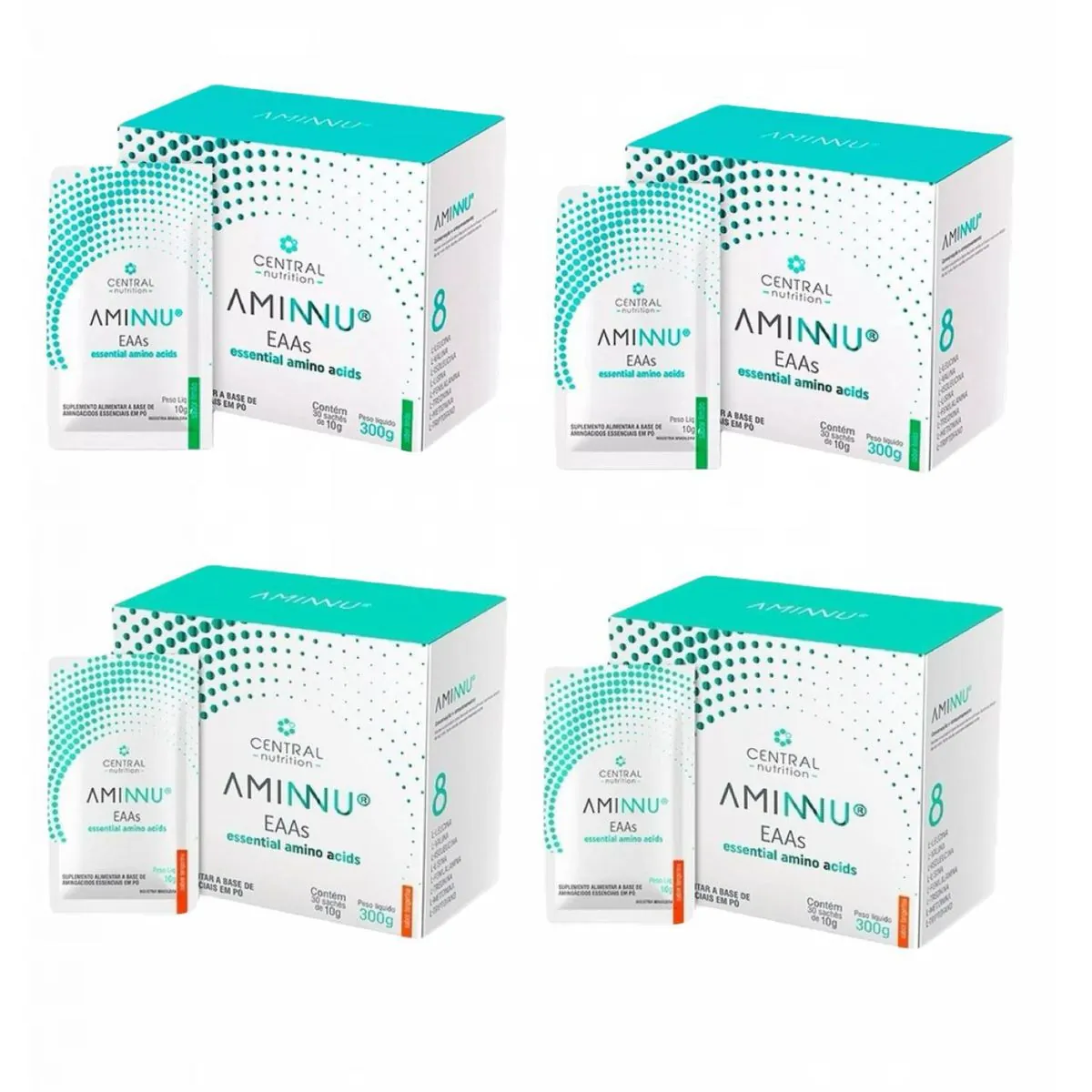 2x Kit Aminnu Eaas 10g Tangerina + Limão- Central Nutrition tangerinaelimao