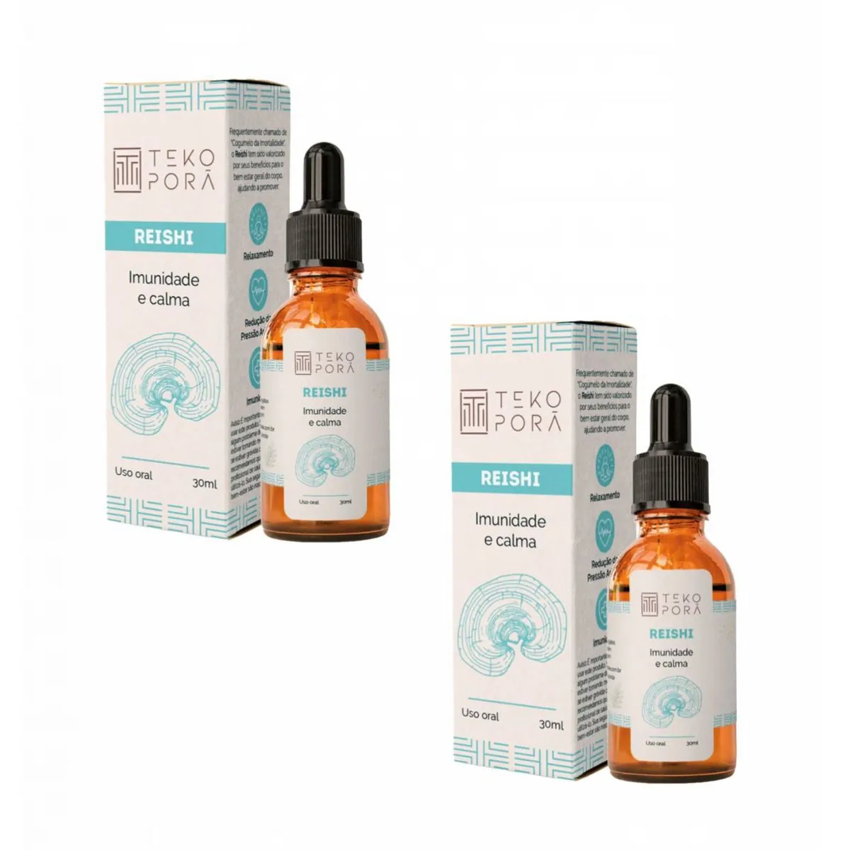 2x Extrato Reishi - Ganoderma Lucidum- 30ml- Teko Porã sem sabor