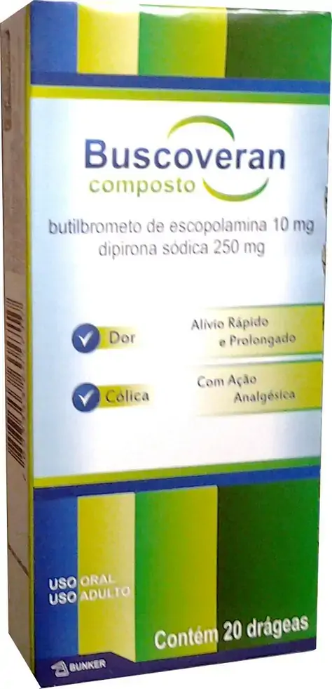 Buscoveran Composto 10 Mg 250 Mg 20 Comprimidos Bunker Similar