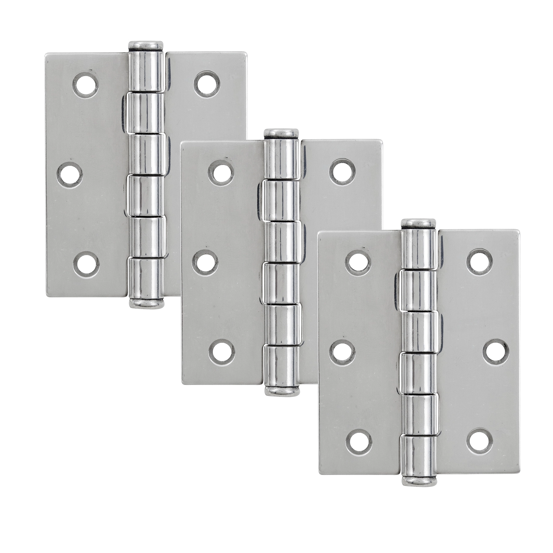 Dobradiça para Porta e Janela de Madeira Aço Inox 304 Prata Stark Mahler