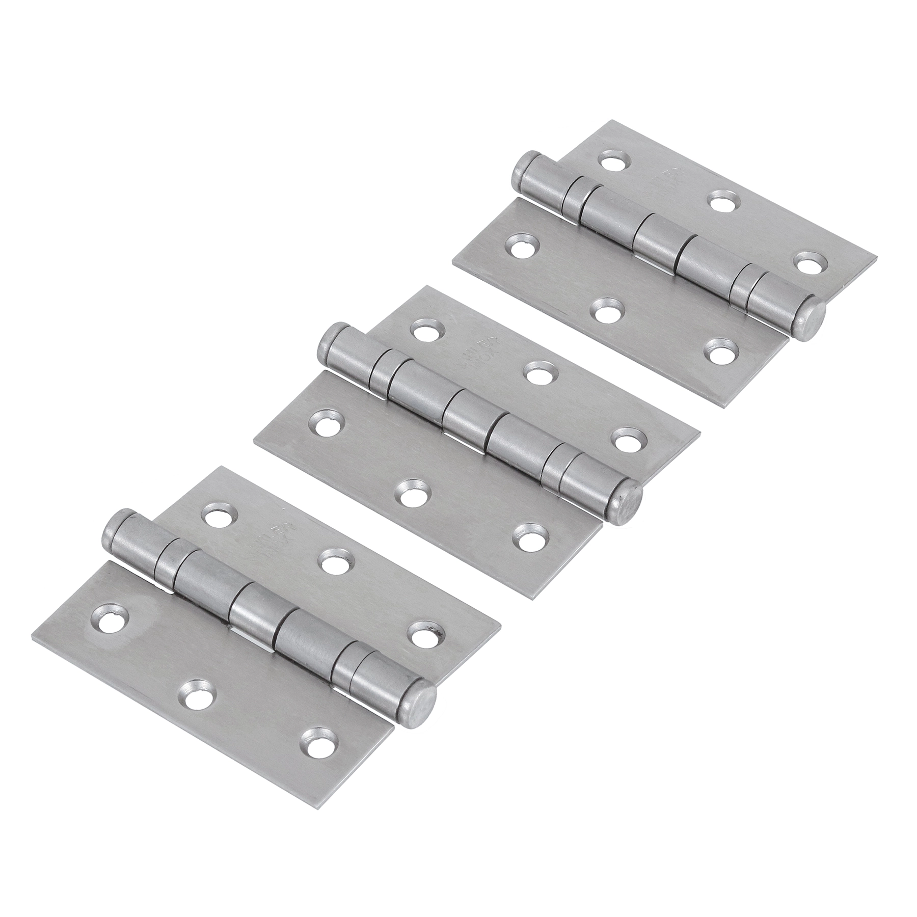 Dobradiças para Móveis com Anel 75mm 3X2.1/2" Inox Acetinado 3 peças