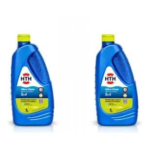 Kit 2 Litros Solução Algicida E Decantador Hth Ultra Clear