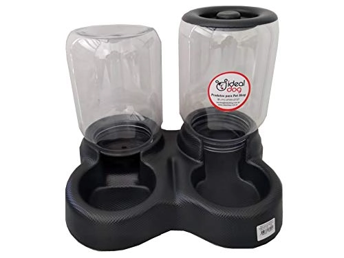 Comedouro Automático Ideal Para Cães Duplo Mini Preto
