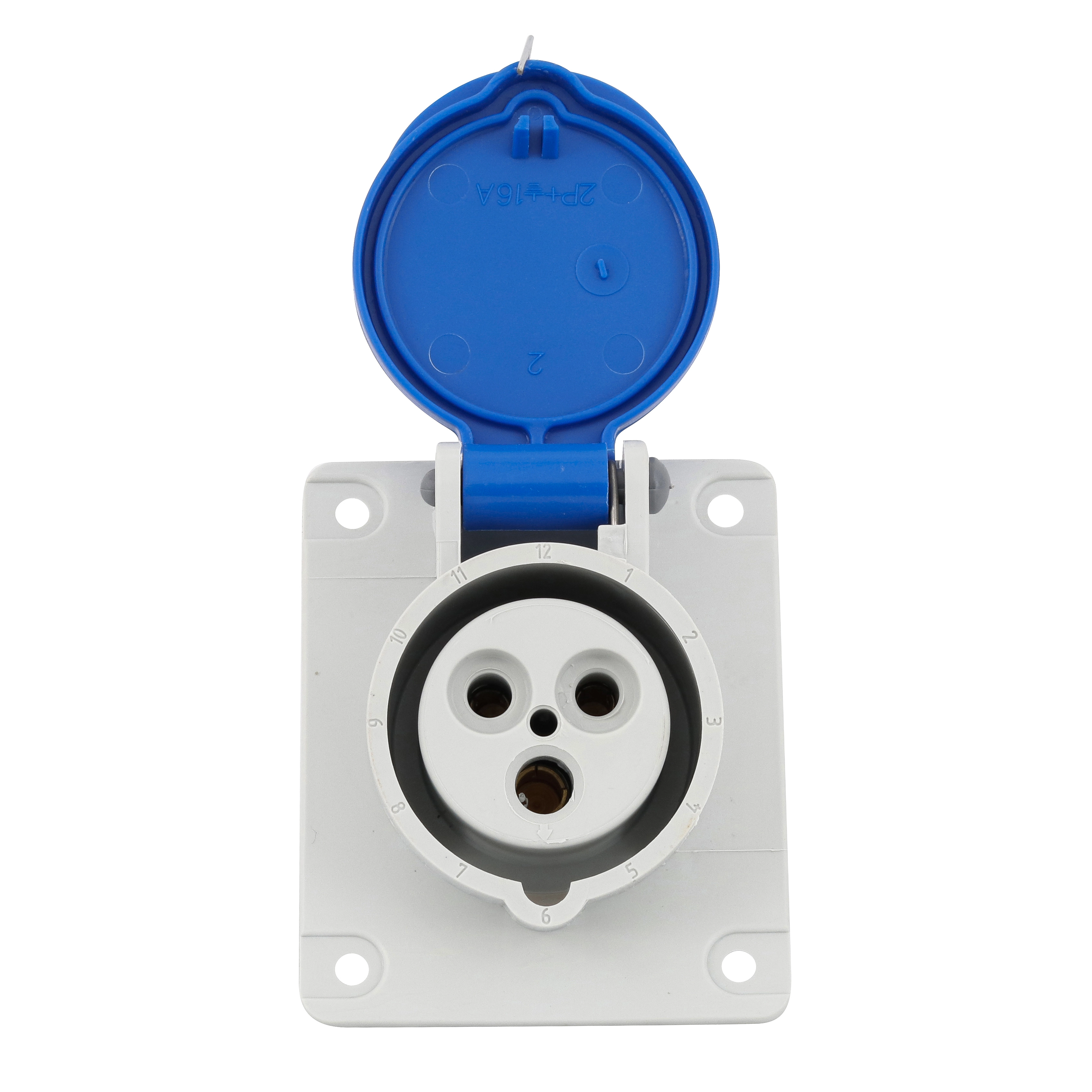 Módulo de Tomada Industrial 220V 2T 16A Azul Newkon Steck