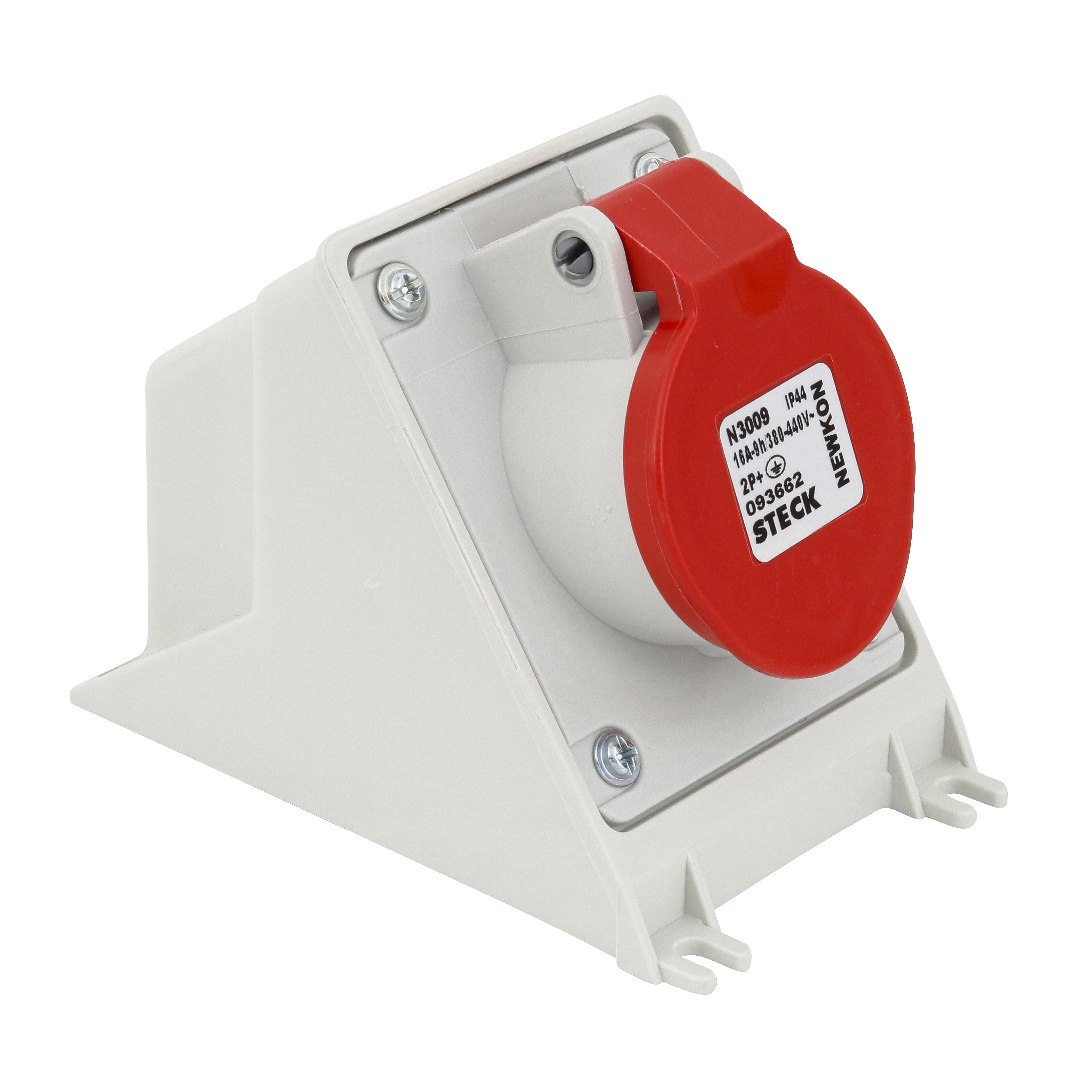 Tomada Sobrepor Industrial 380V(440V) 2T Vermelho Newkon Steck