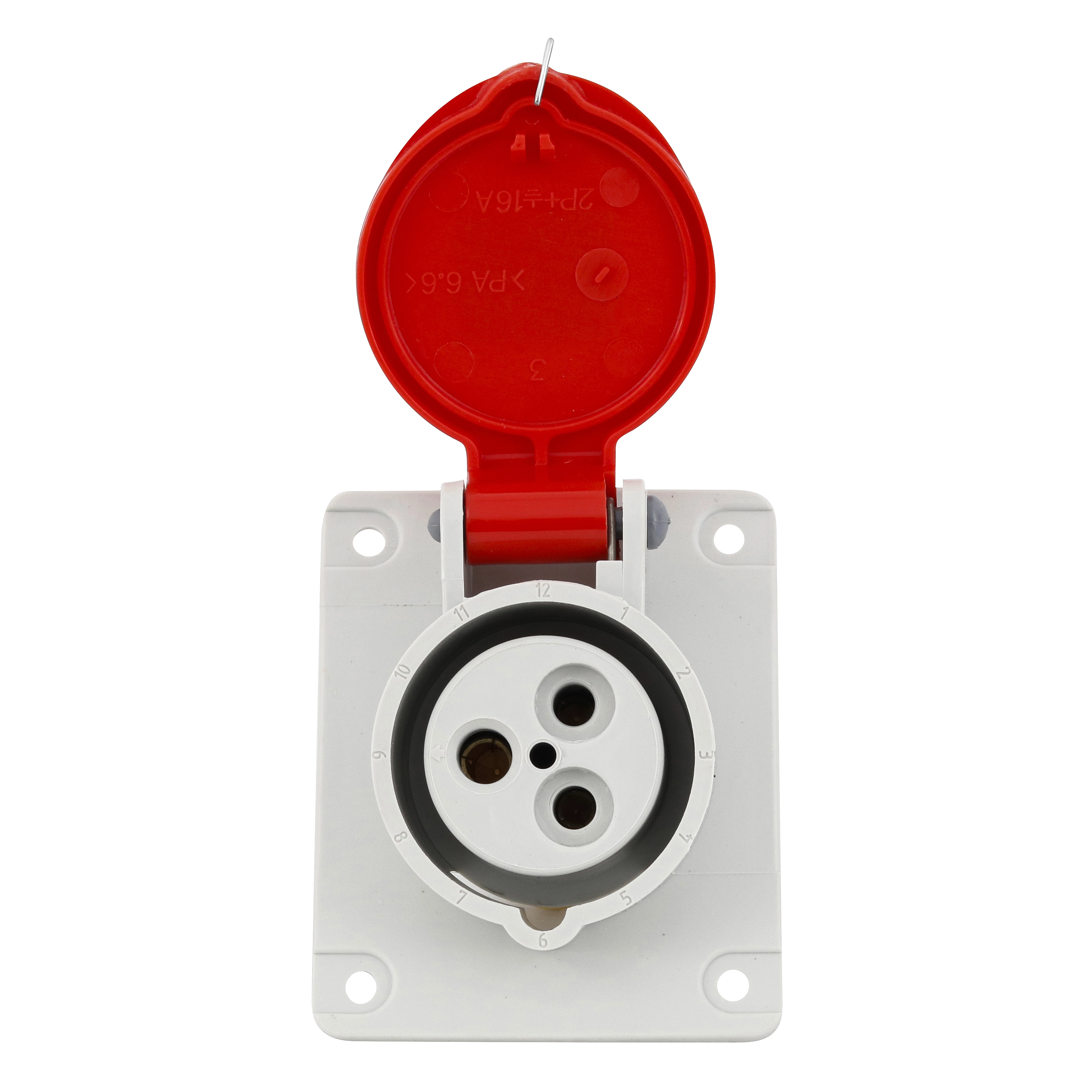 Módulo de Tomada Industrial 16A 380V (440V) 2+T Vermelho Newkon Steck