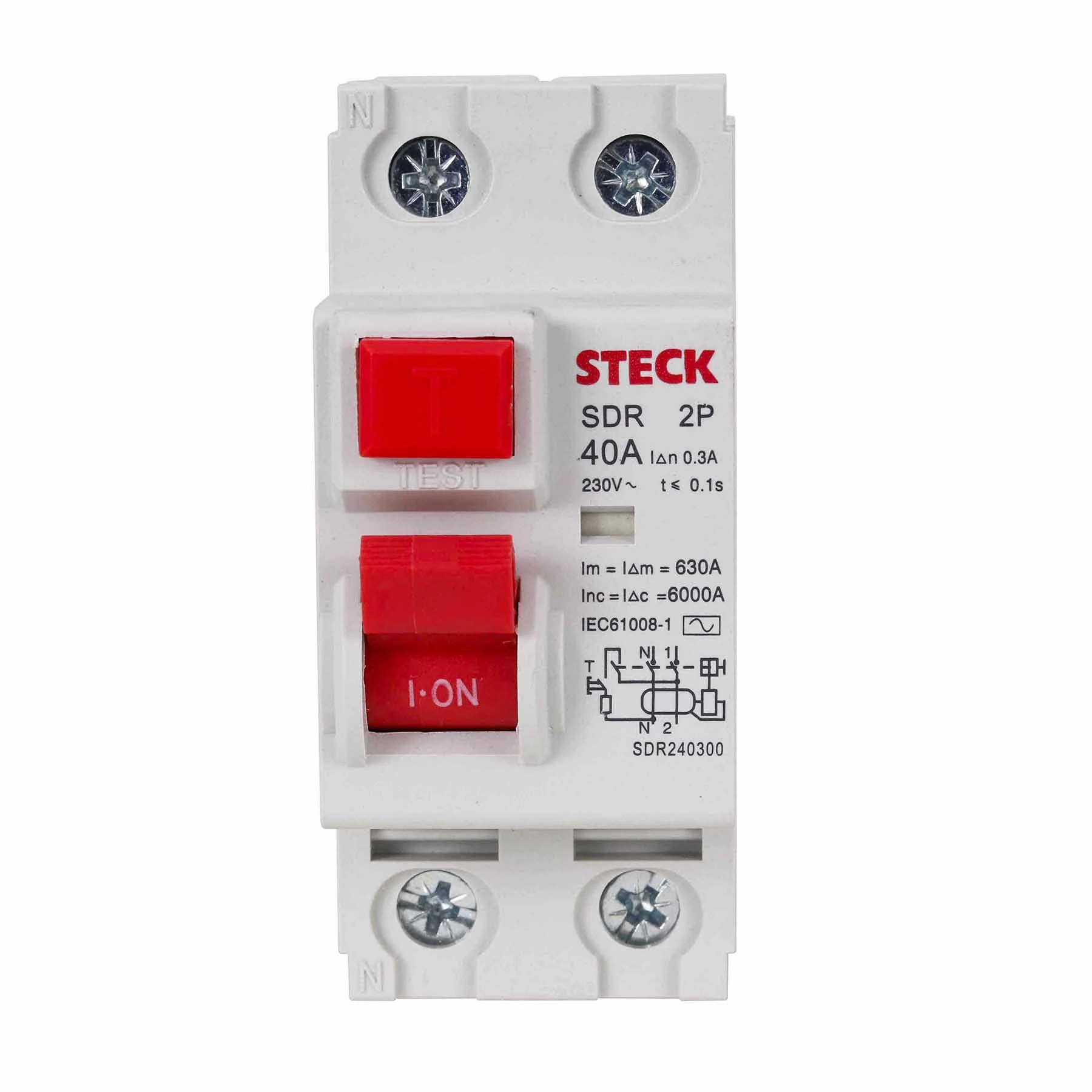 Interruptor DR Bipolar 40A/300MA Steck
