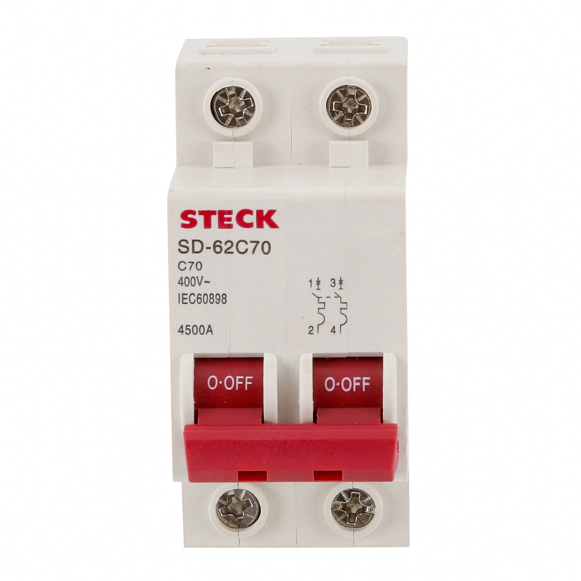 Minidisjuntor Sd62 4,5ka Curva C 70a 2p
