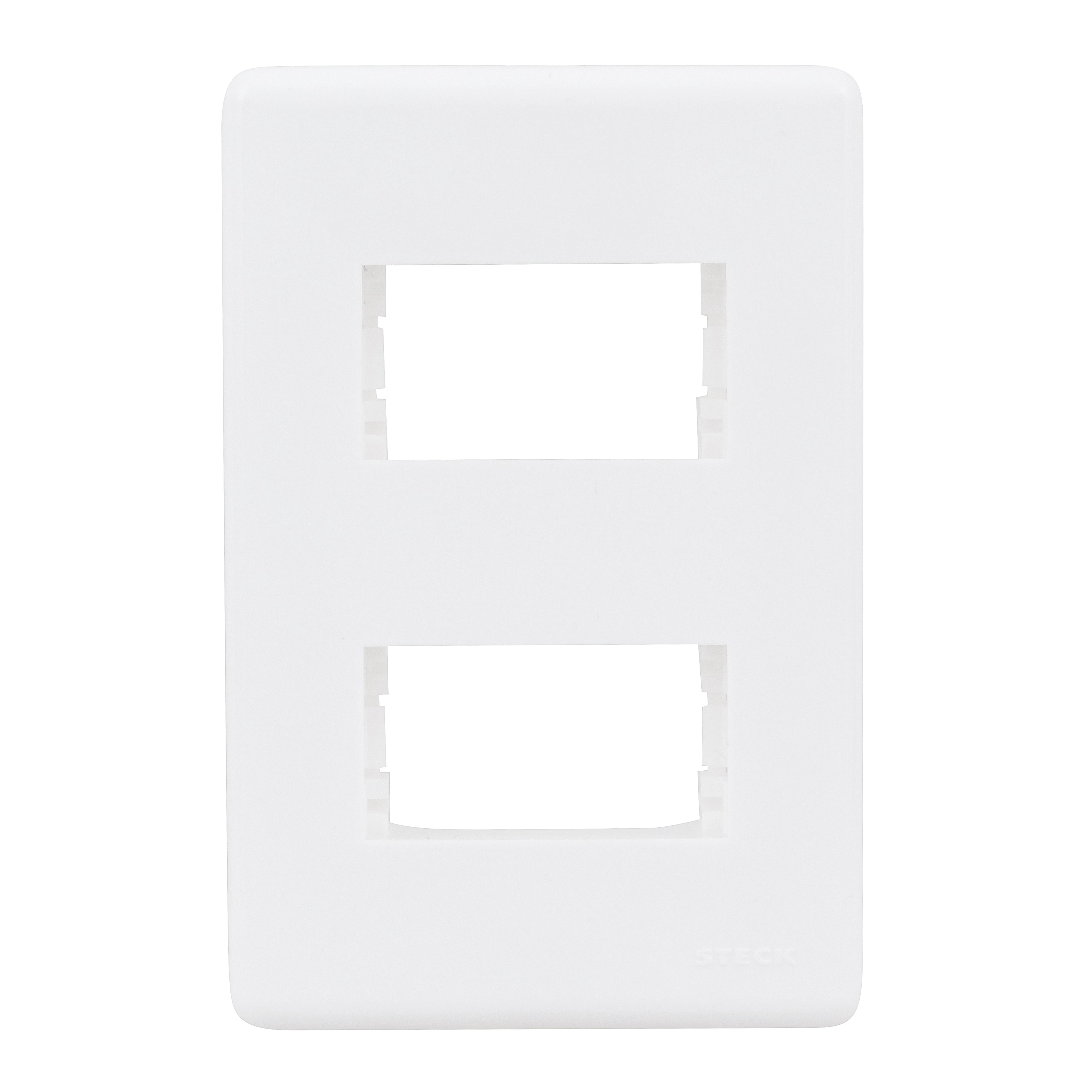 Placa com Suporte 4x2 2 Módulos Branco Stella Steck