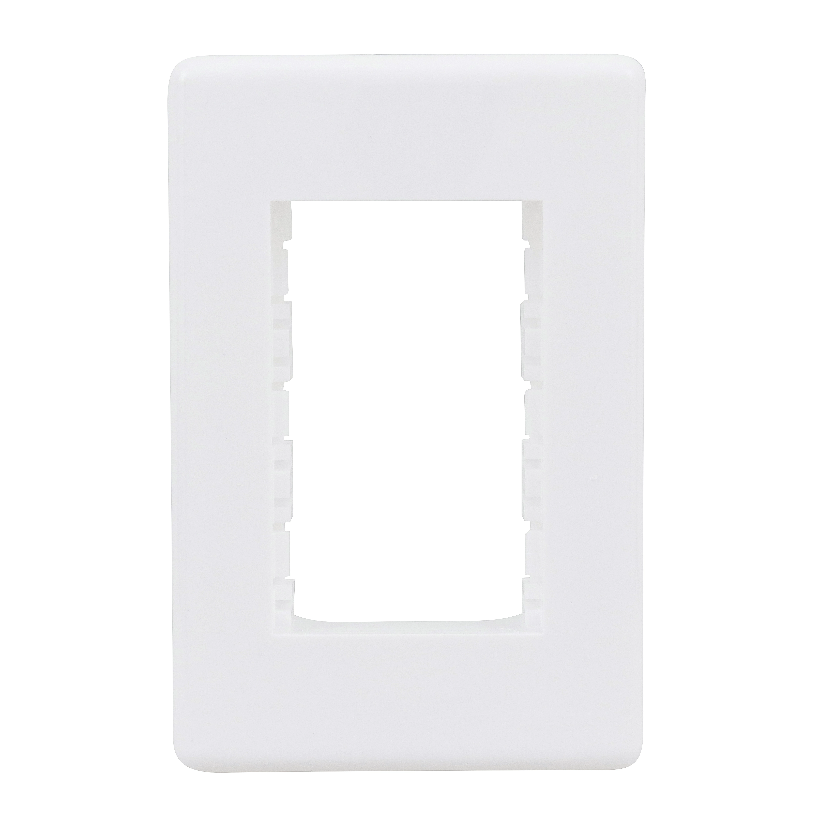 Placa com Suporte 4x2 3 Módulos Branco Stella Steck