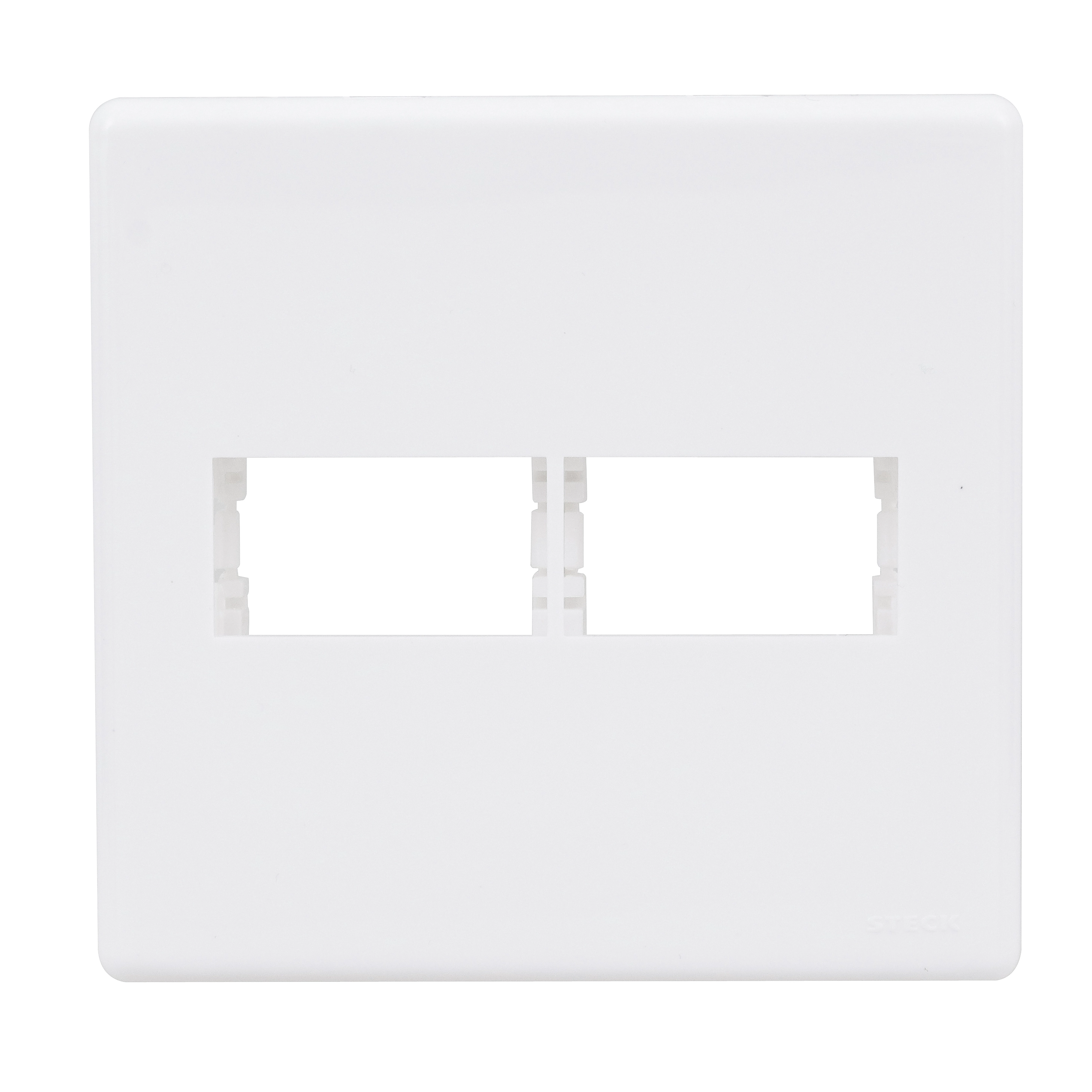 Placa com Suporte 4x4 2 Módulos Branco Stella Steck