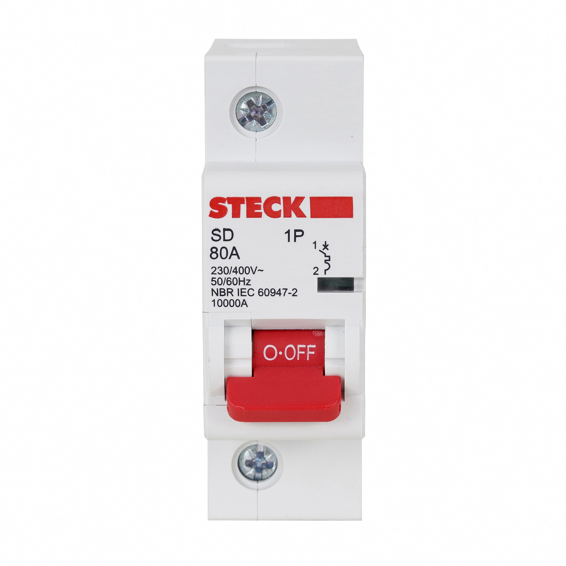 Disjuntor Din Monopolar Curva C 80A Steck