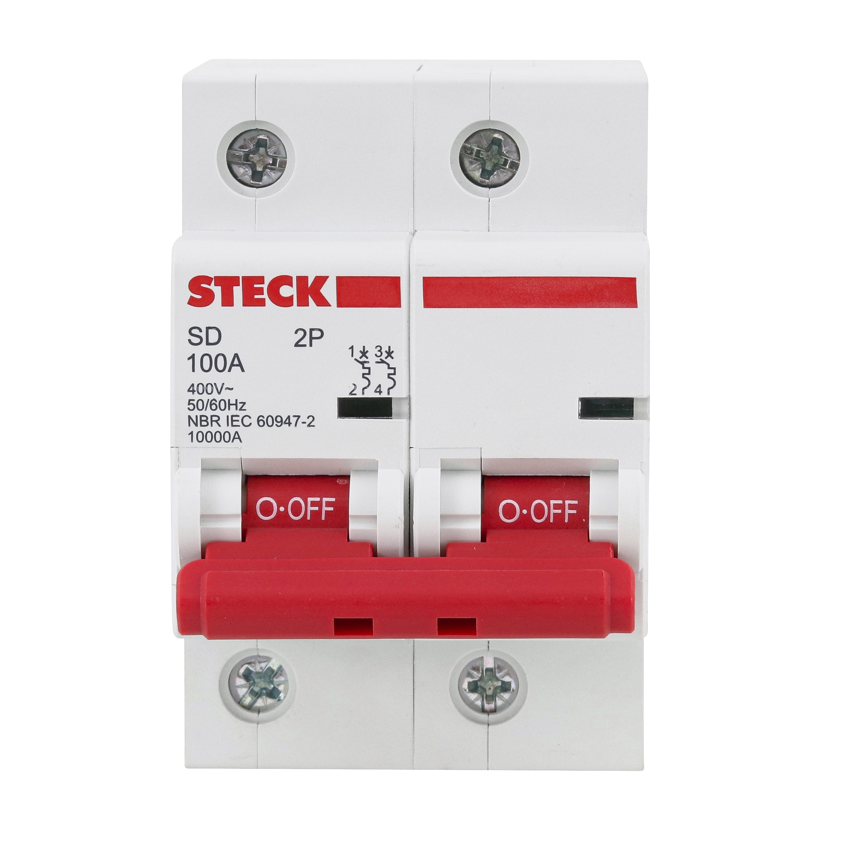 Minidisjuntor Sd2 10ka Curva C 100a 2p