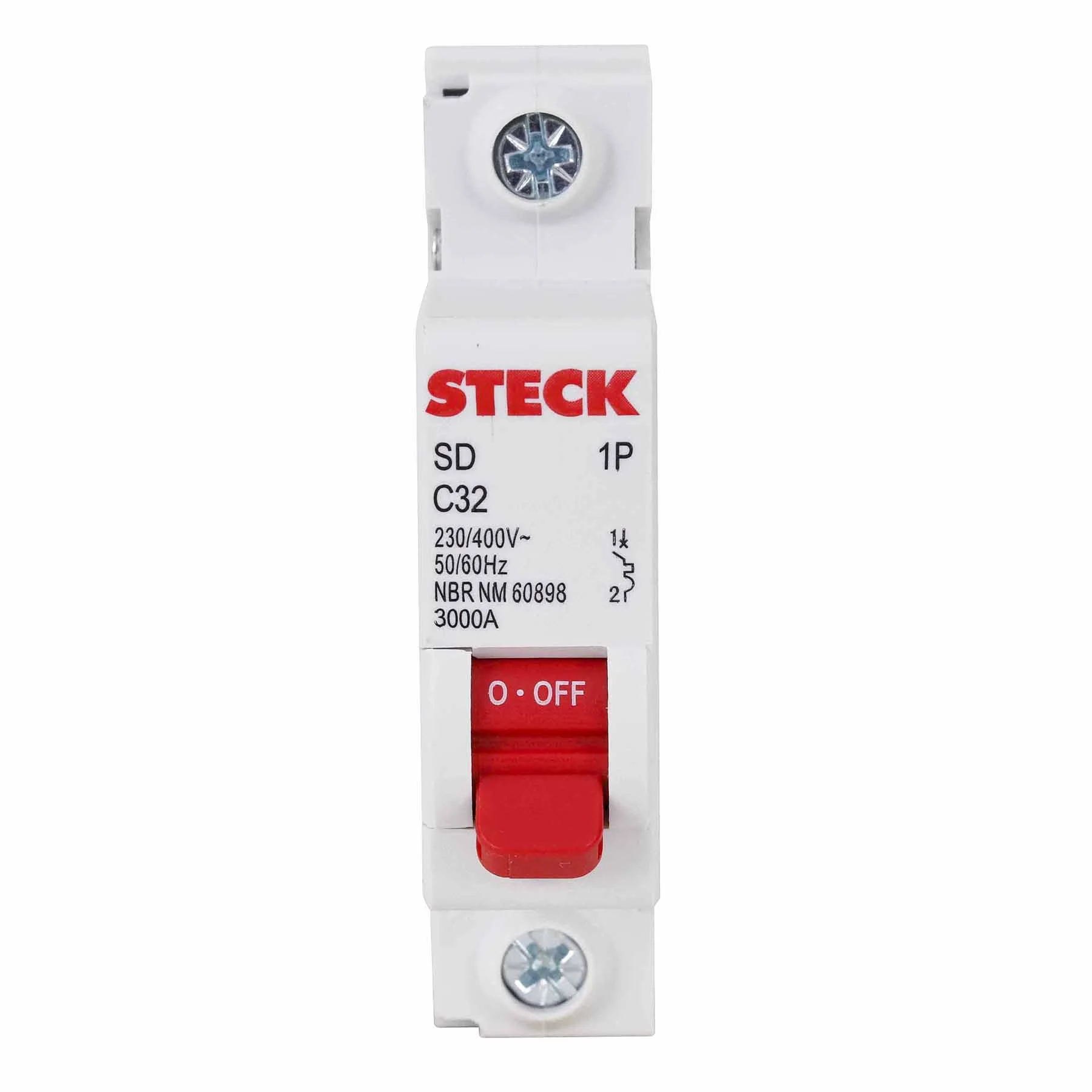 Disjuntor Uni 32a Bco Din Steck