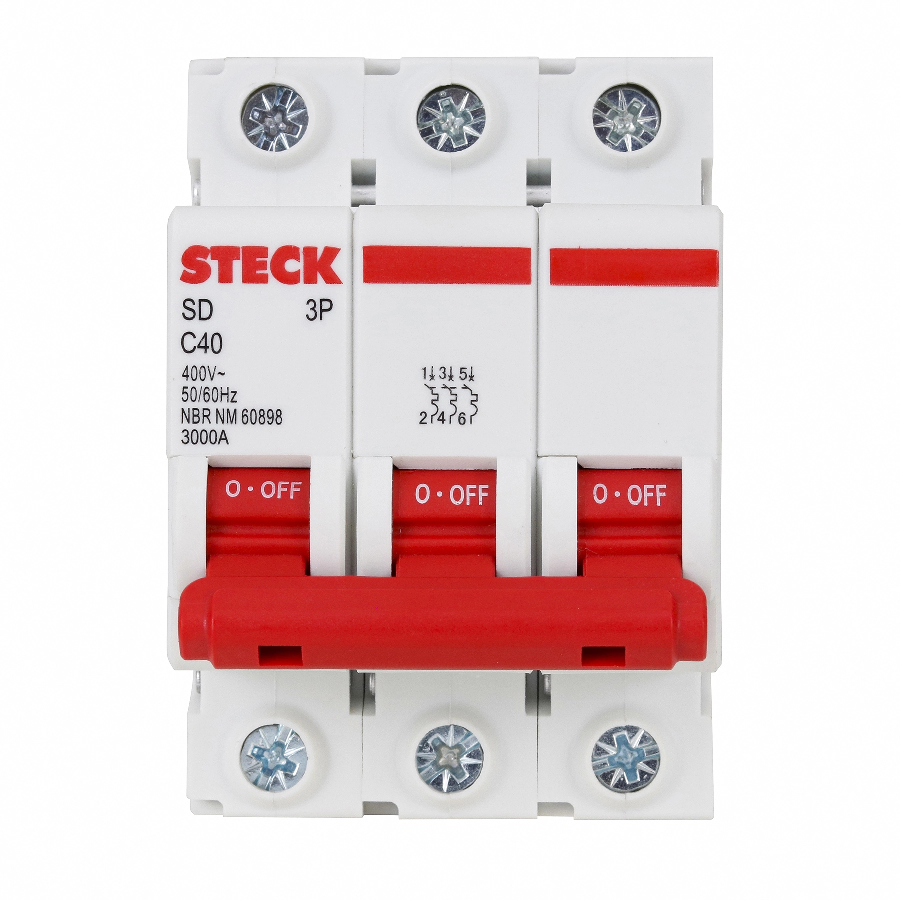 Minidisjuntor Sd63 3ka Curva C 40a 3p