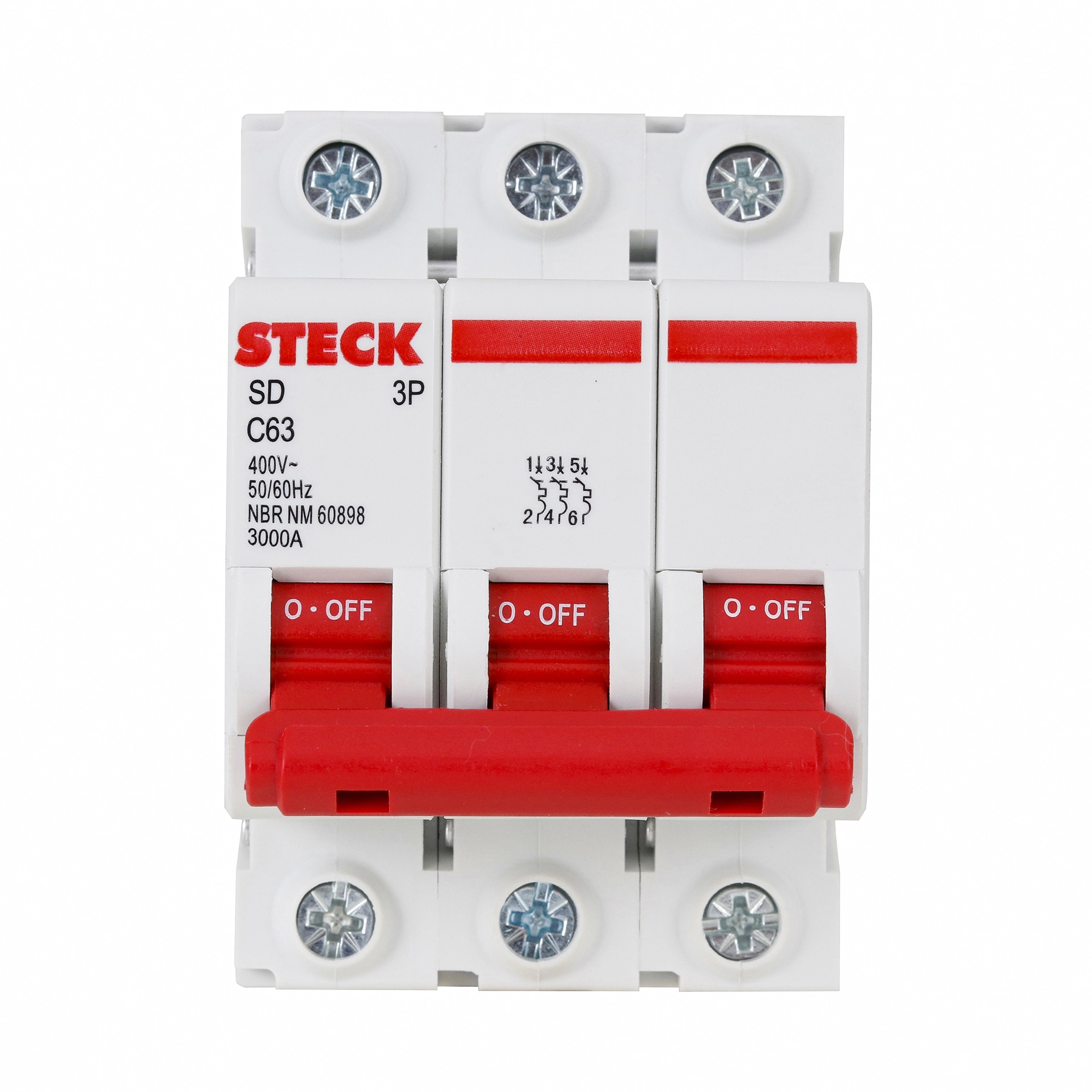 Minidisjuntor Sd63 3ka Curva C 63a 3p