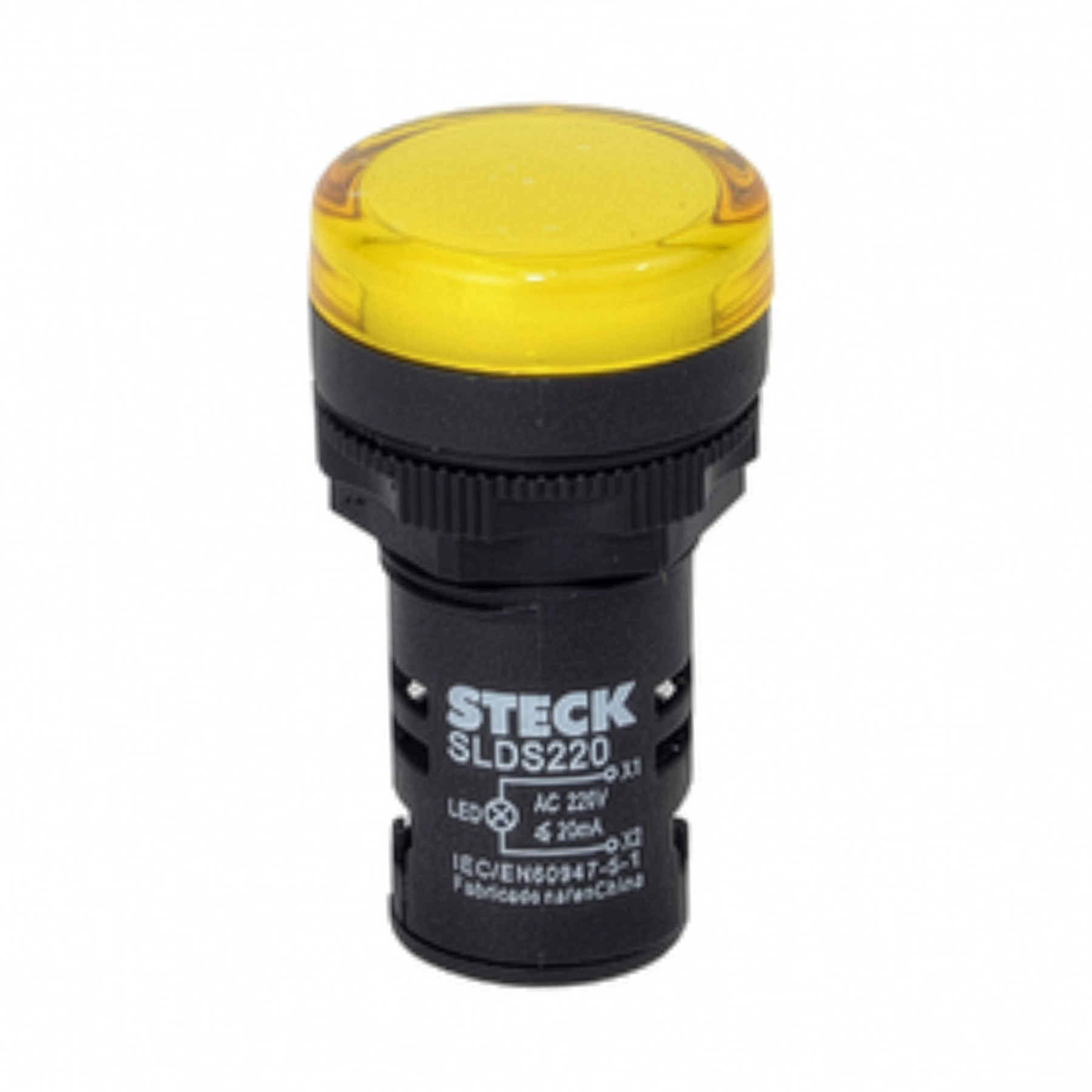 Botão Sinalizador Led 127V (110V) Amarelo Steck