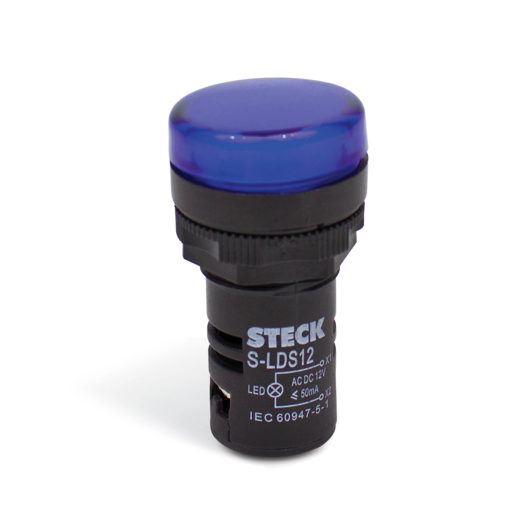 Botão Sinalizador Led 250V (220V) Azul Steck