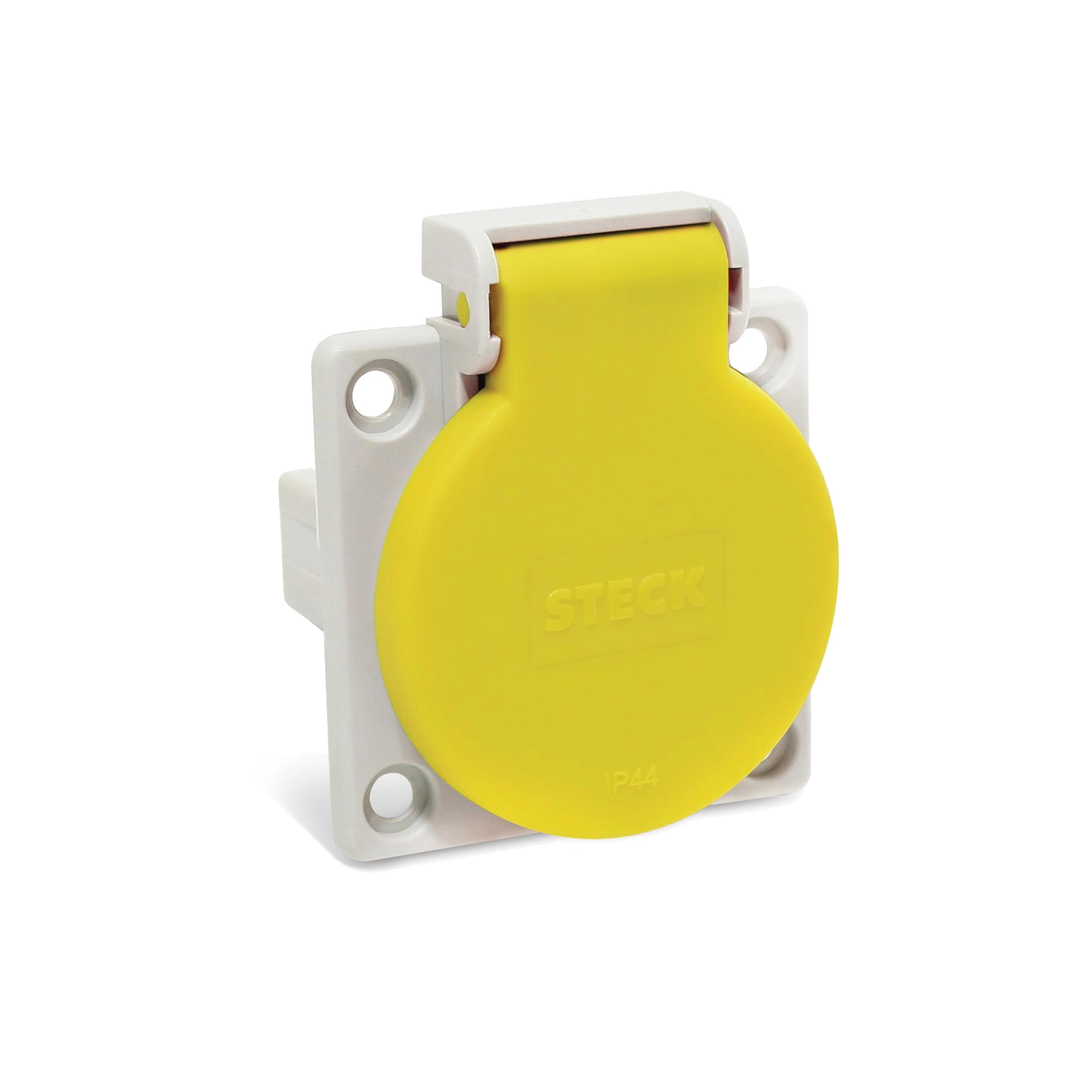 Módulo de Tomada de Embutir Industrial 10A Amarela Steck