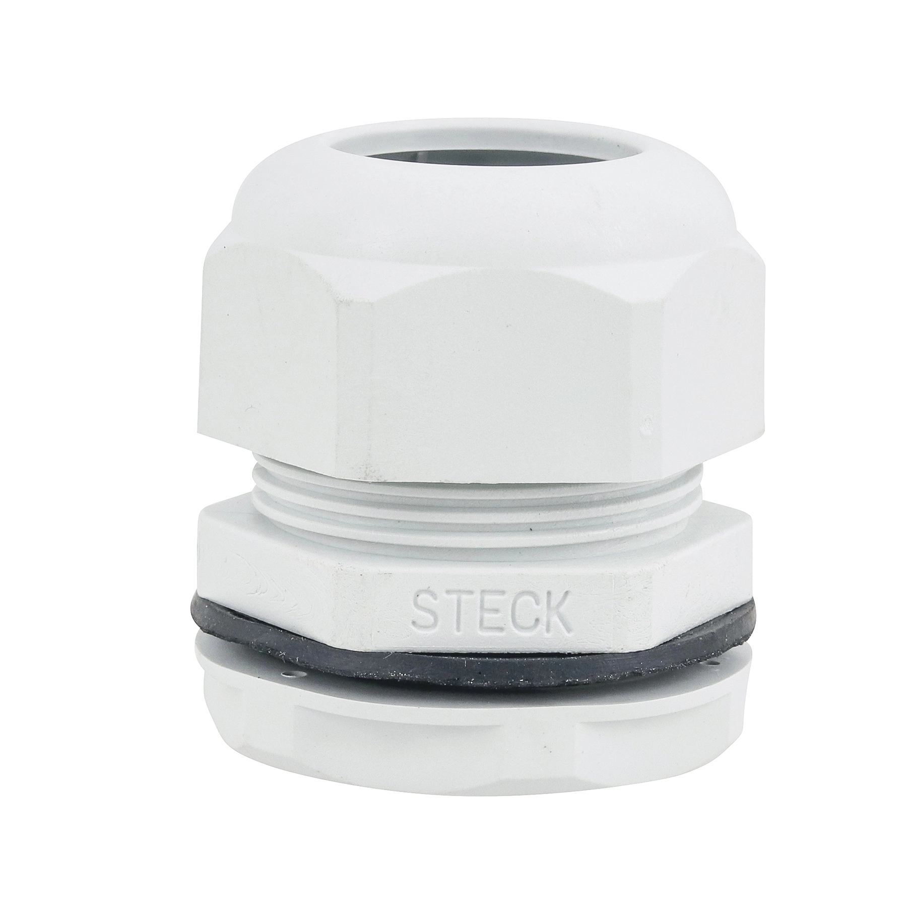 Prensa Cabos Rosca Aletado Cinza BSP-01 Steck