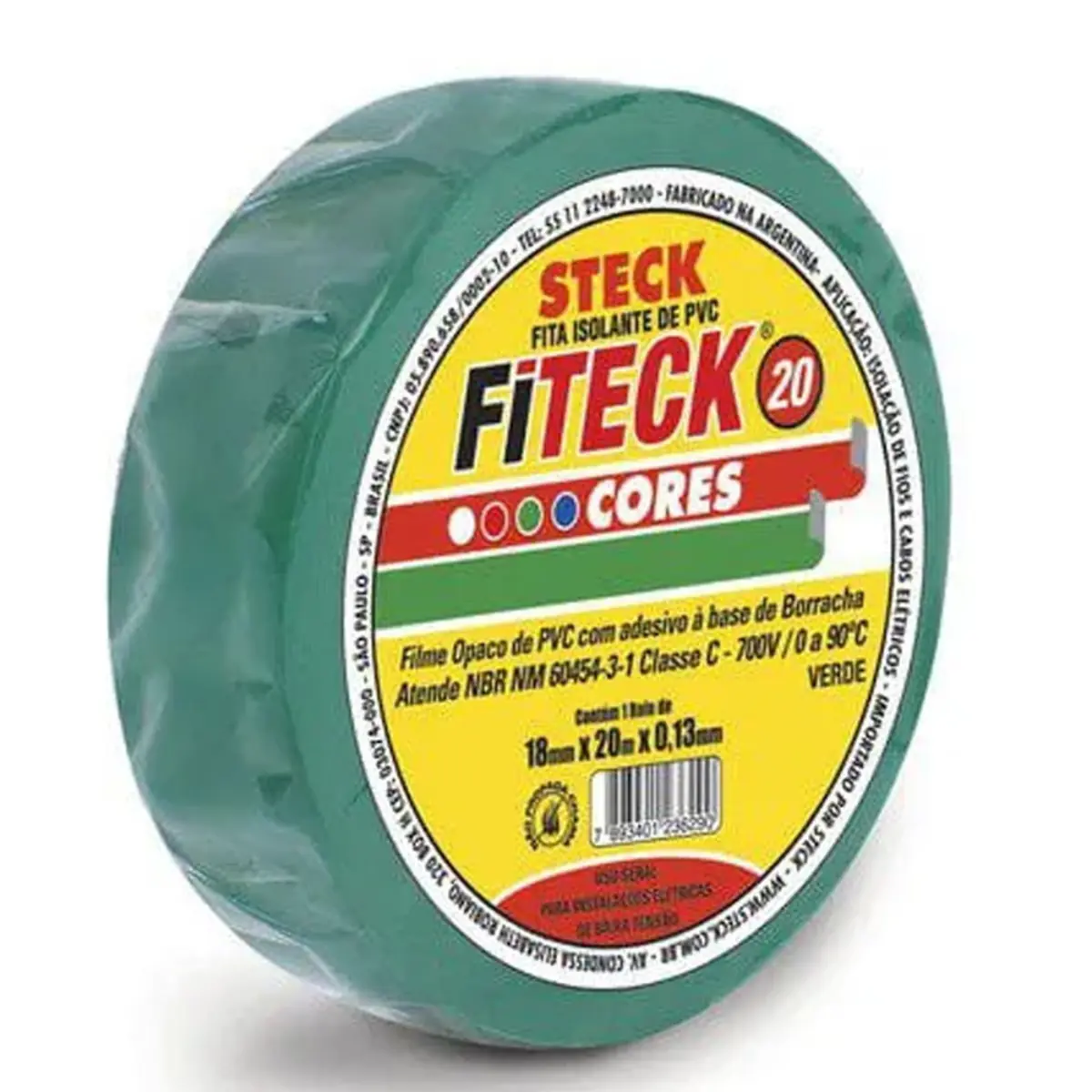 Fita Isolante Verde 18mmx10m Steck