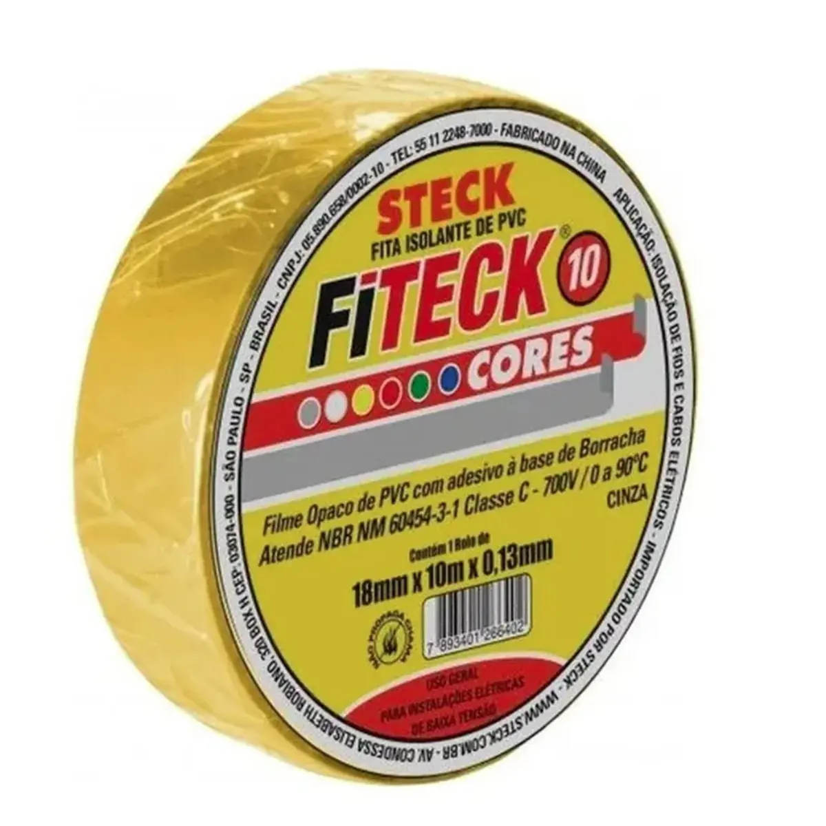 Fita Isolante Steck 10m Amarela - Sft1310am