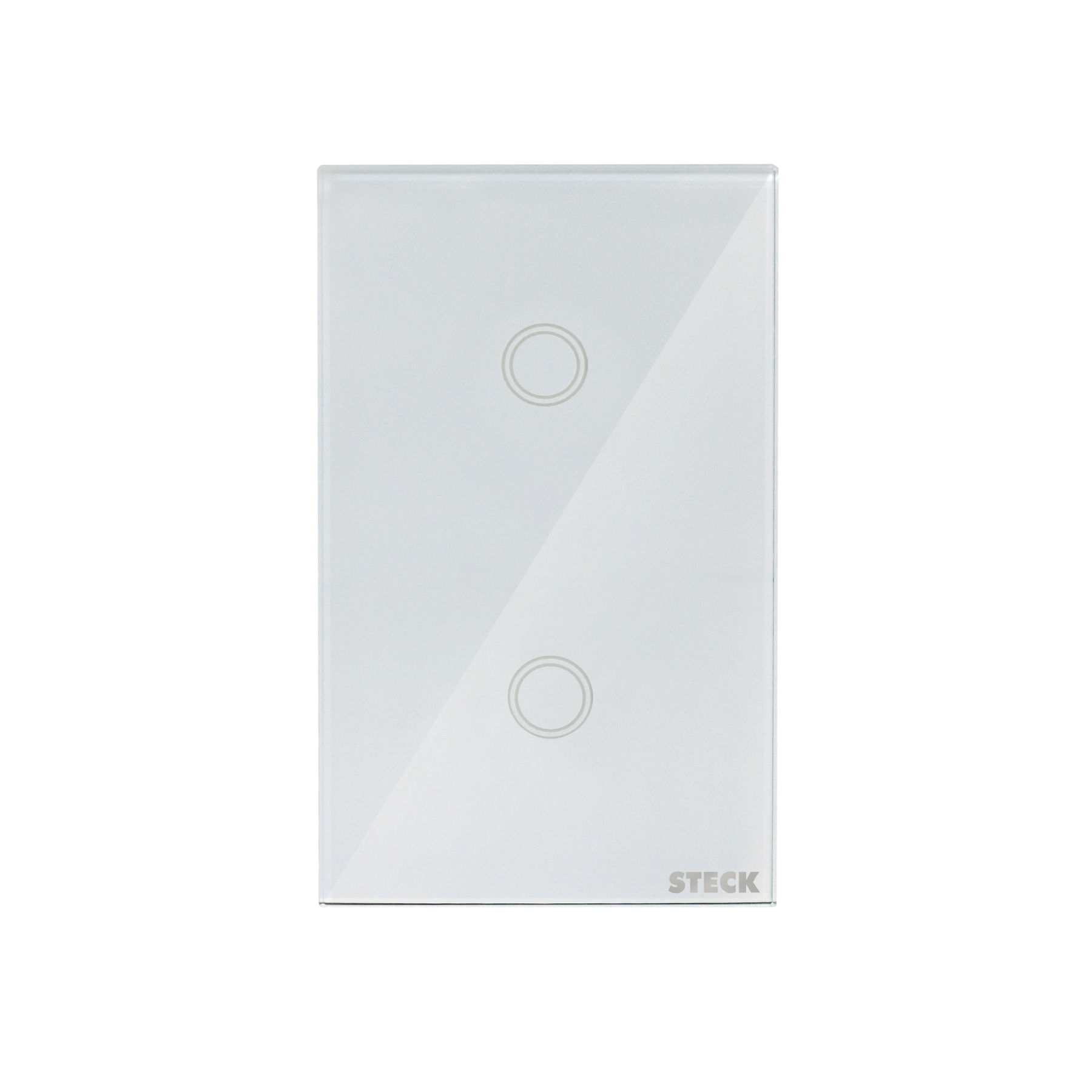 Conjunto Interruptor Duplo Smarteck 4X2" 2 Módulos Touch Branco
