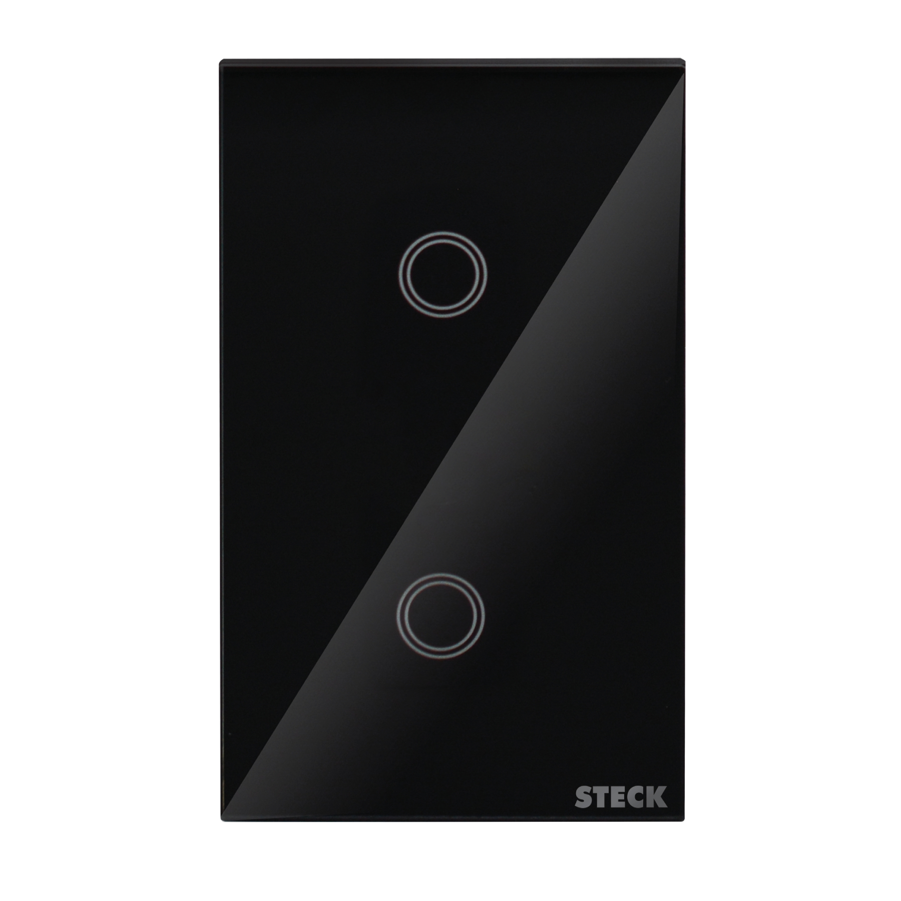 Conjunto Interruptor Duplo Smarteck 4X2" 2 Módulos Touch Preto
