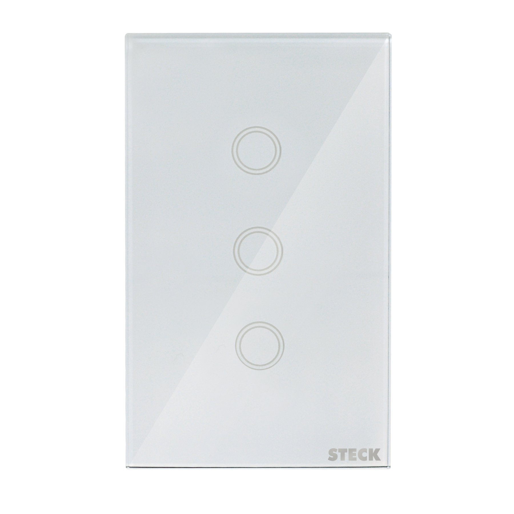 Conjunto Interruptor Smarteck 4X2" 3 Módulos Touch Branco