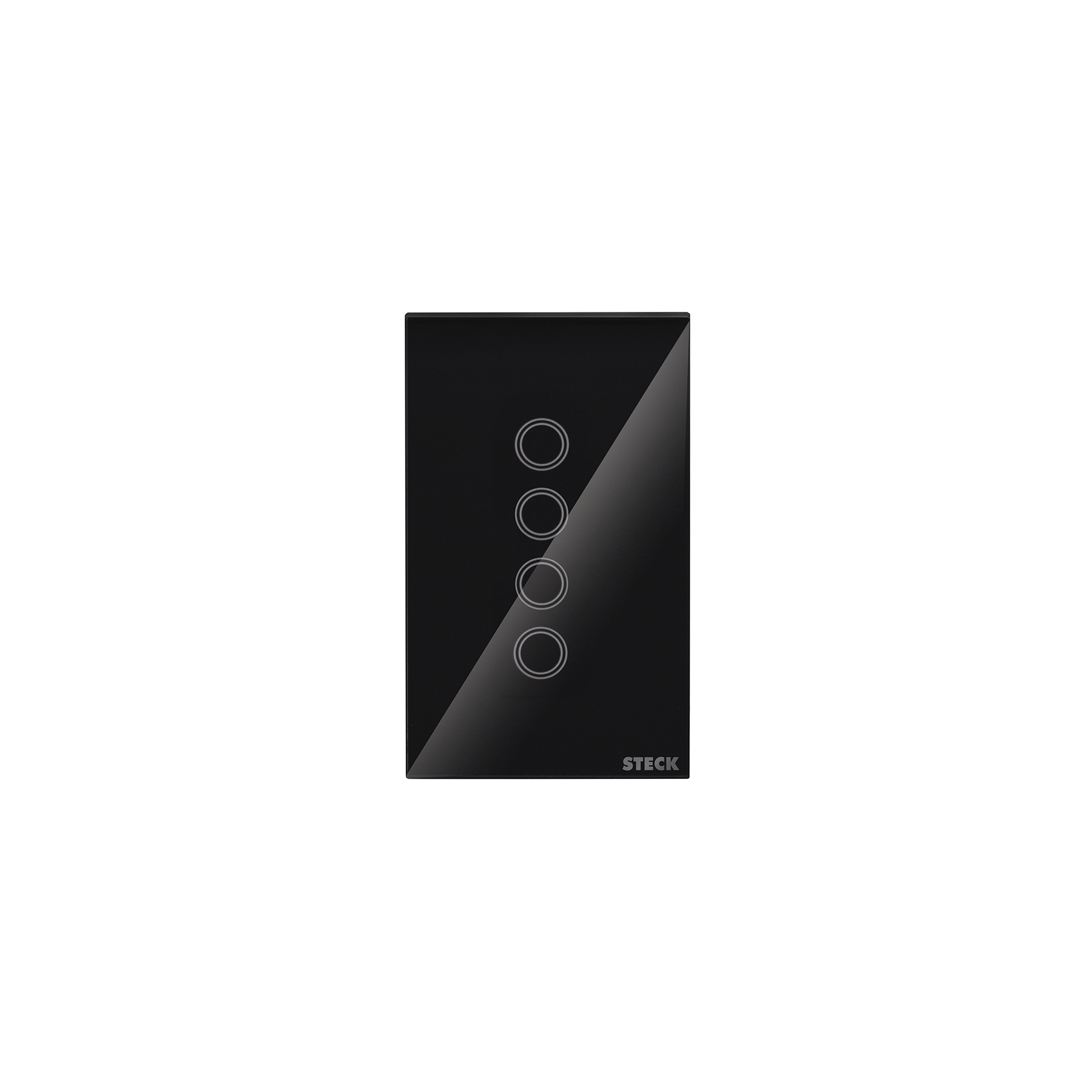 Conjunto Interruptor Smarteck 4X2" 4 Módulos Touch Preto