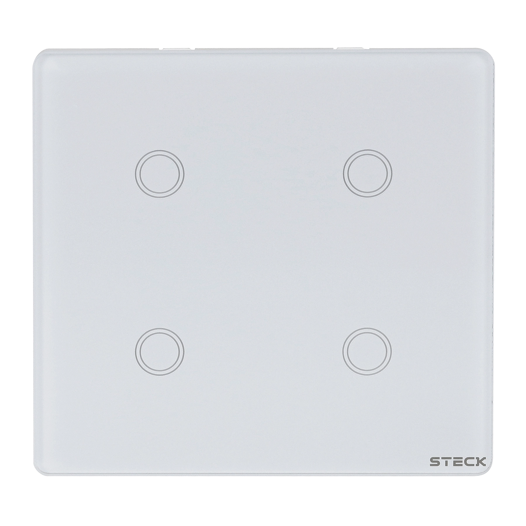 Conjunto Interruptor Smarteck 4X4" 4 Módulos Touch Branco