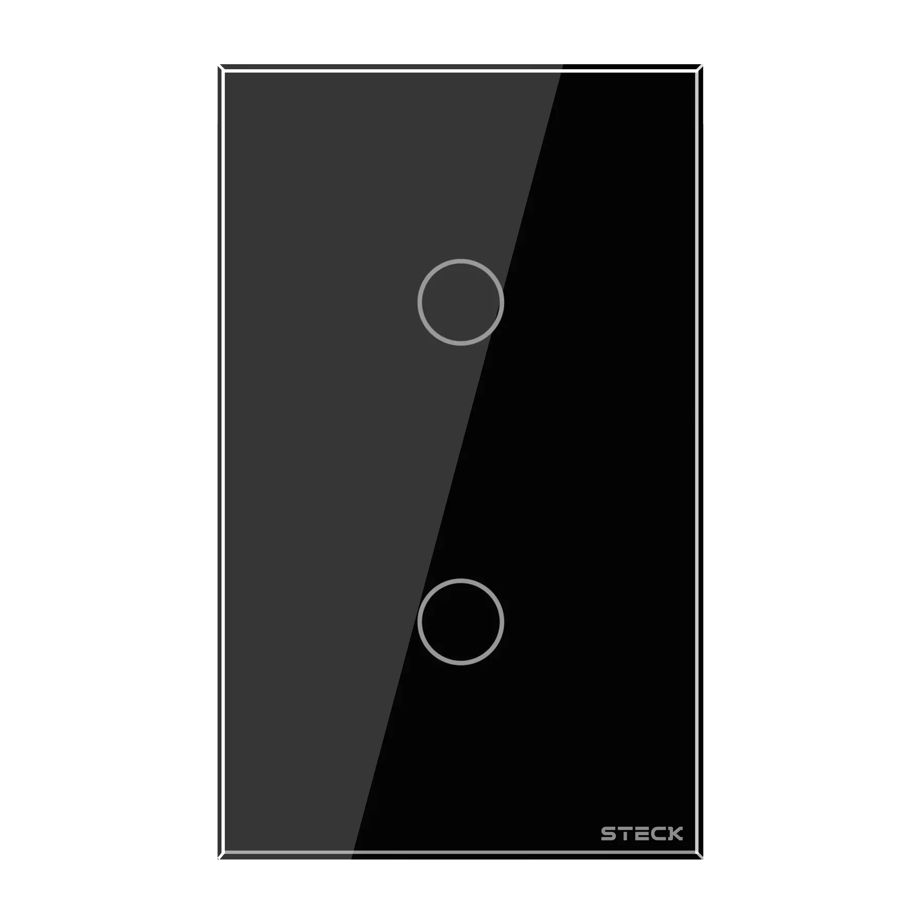Interruptor 4x2" 2 Módulos Touch Preto Wi-Fi Ambiente Conectado Steck