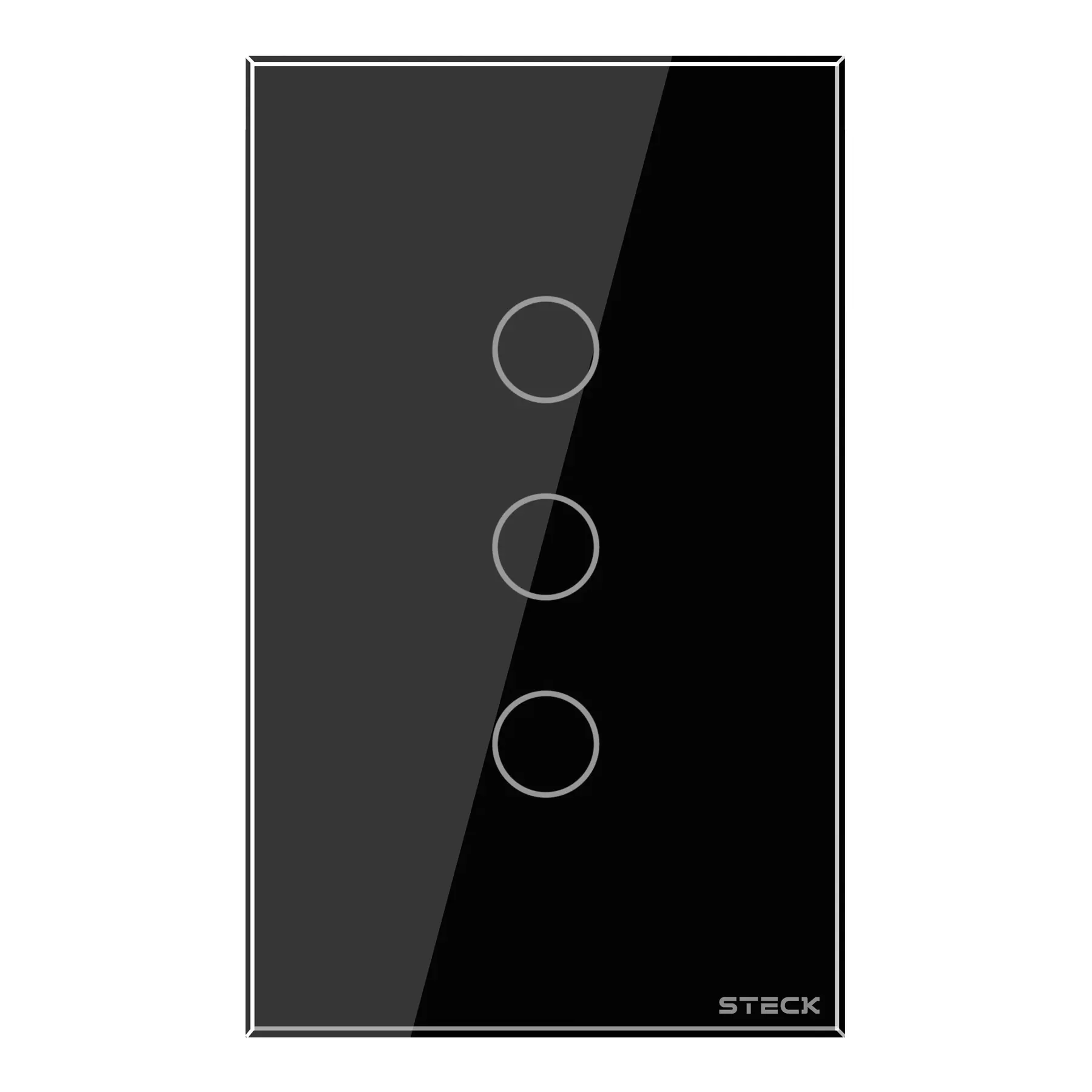 Interruptor 4x2" 3 Módulos Touch Preto Wi-Fi Ambiente Conectado Steck