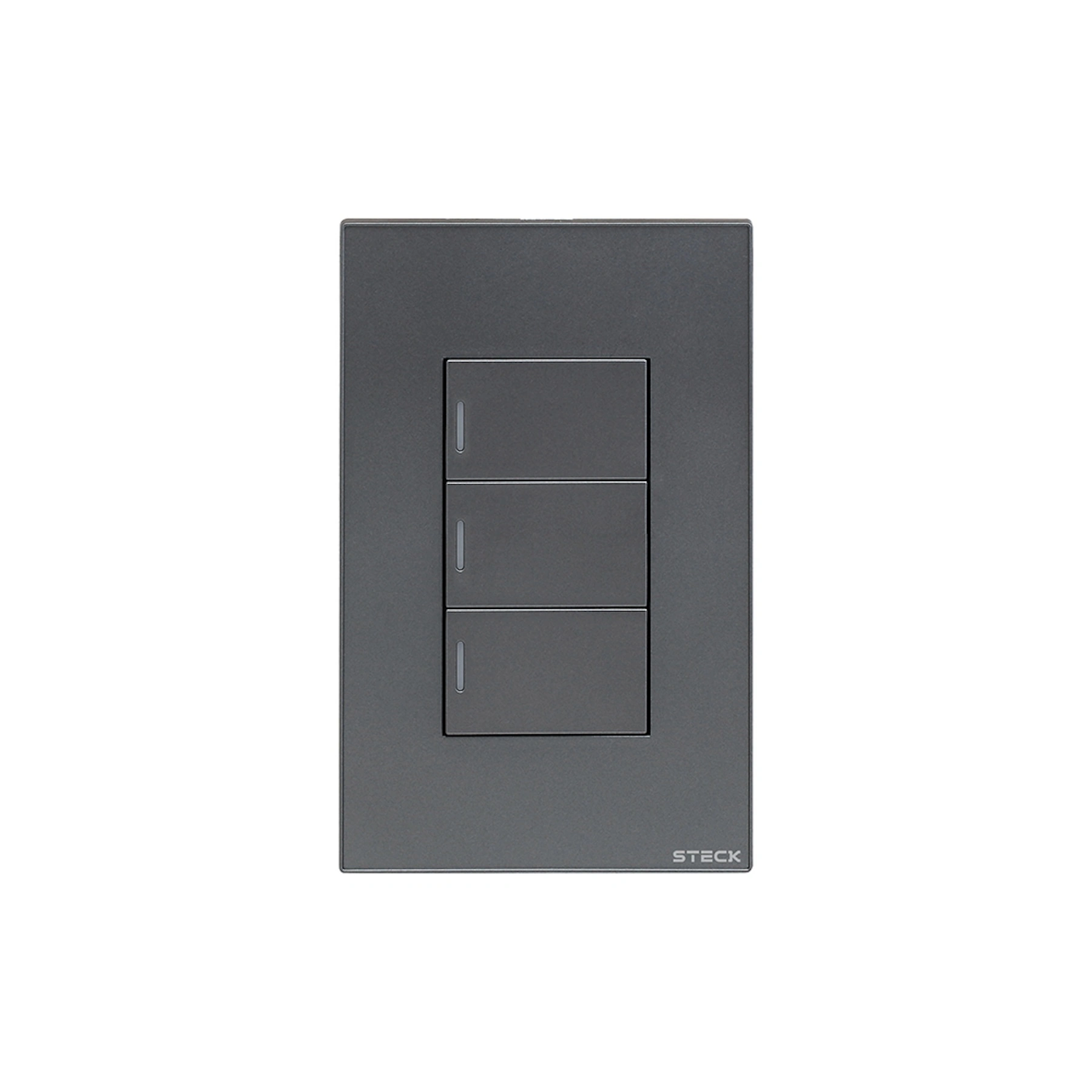 Interruptor Mecânico 4x2" 3 Módulos Zigbee Chumbo Ambiente Conectado Steck