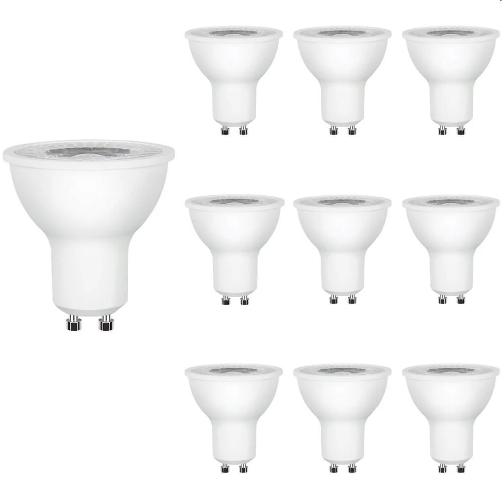 10 Lâmpada Led Stella Dicroica Mr16 Eco 7w Gu10 Bivolt 4000k Luz Neutra