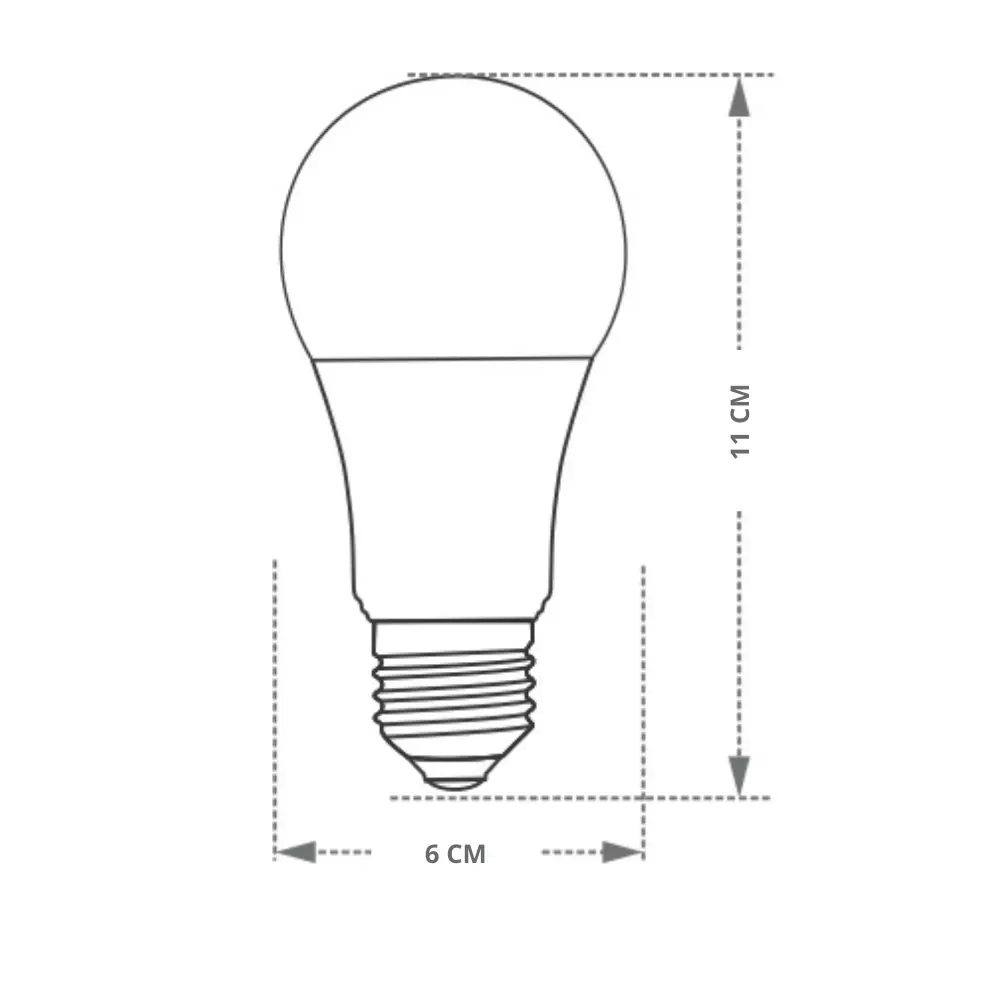 Kit 10 Lâmpadas Led Bulbo Tkl 17w Taschibra E27 Bivolt 3000k Luz Quente