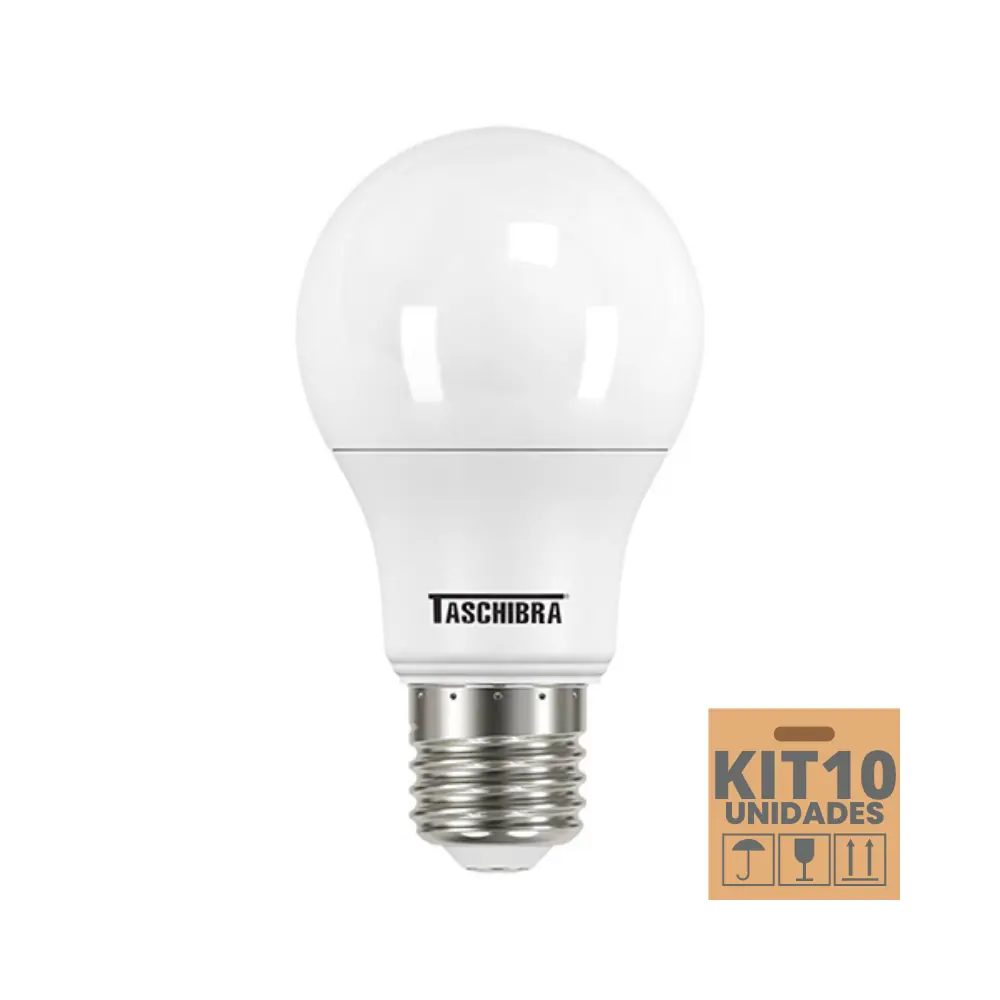 Kit 10 Lâmpadas Led Bulbo Tkl 15w Taschibra E27 Bivolt 6500k Luz Branca