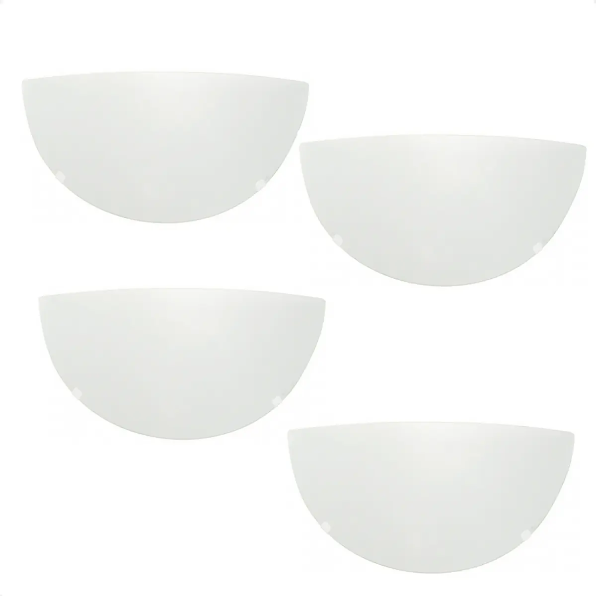 Kit 4 Arandelas Taschibra Jurerê Vidro Meia Lua E27 Bivolt