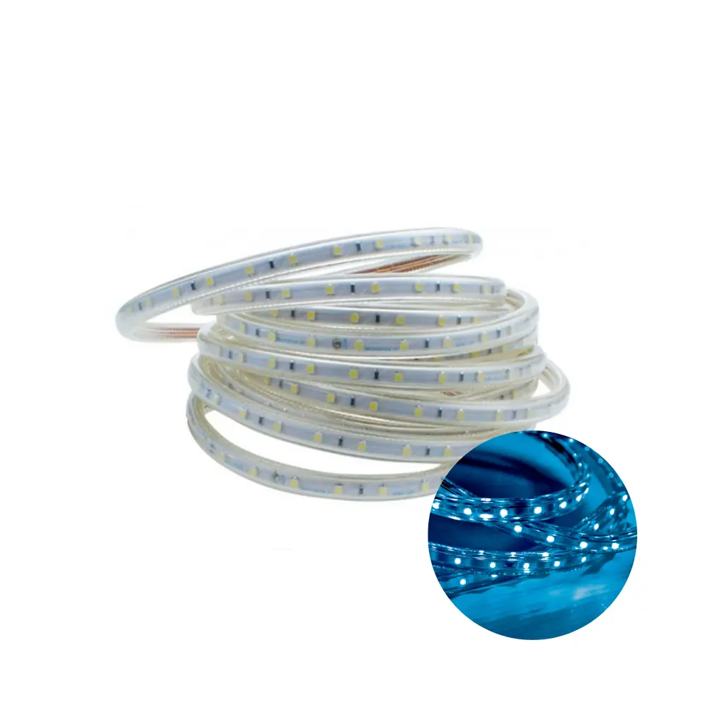 Kit 5 Metros Fita Led Taschibra 5w/m Ip67 Alta Proteção Cores Azul 220v